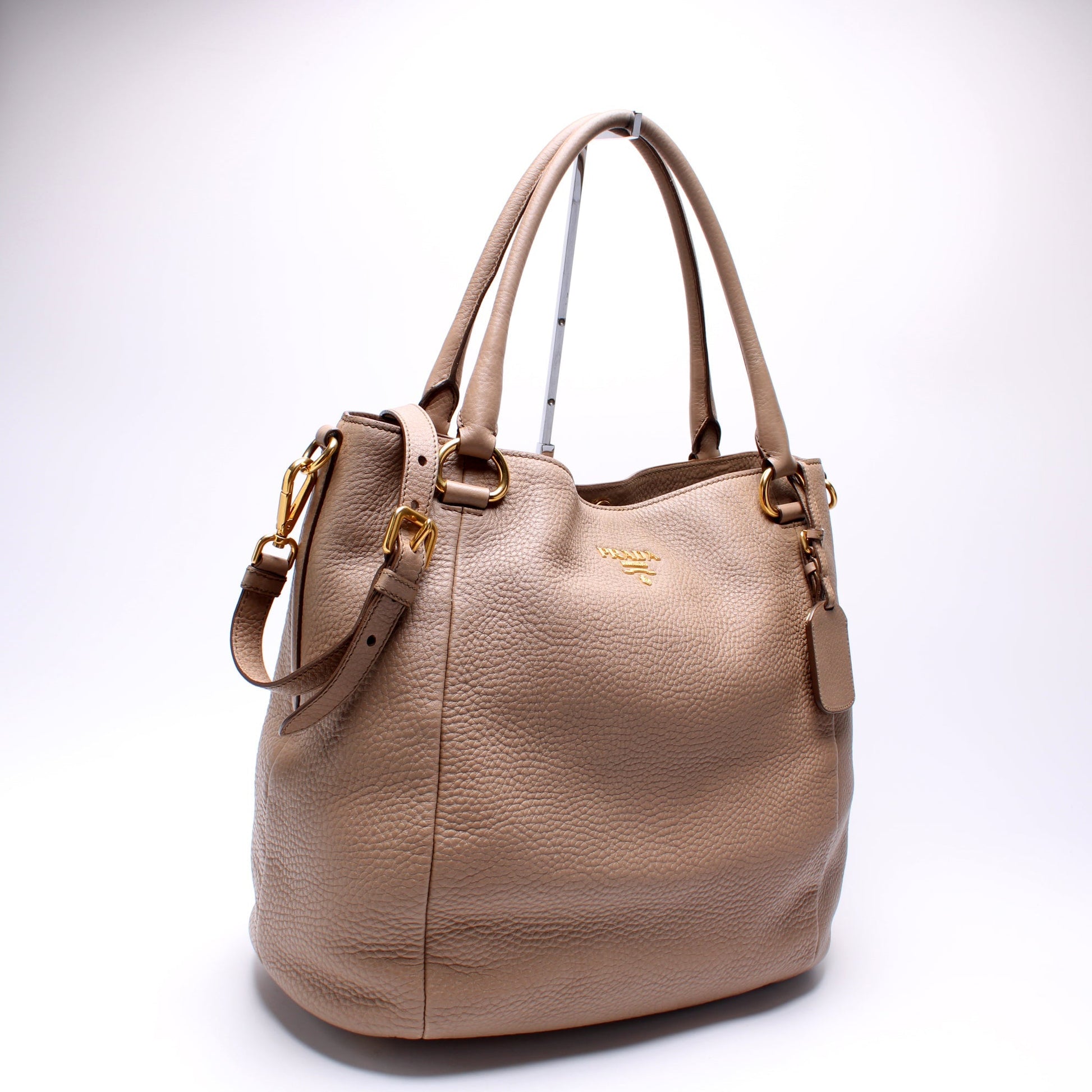 Prada Vitello Daino Sacca Manici Bag Travel Bag