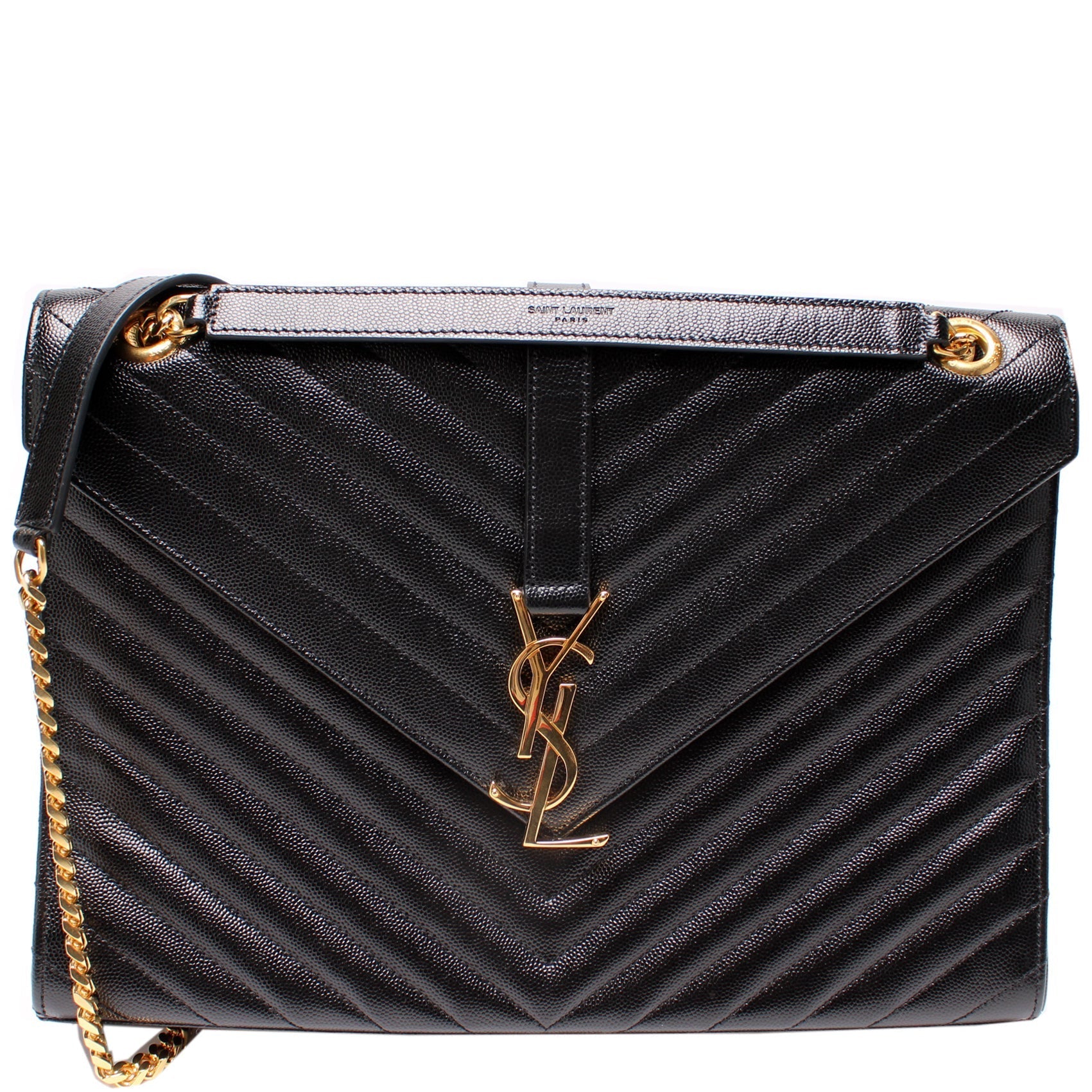 YSL Saint Laurent Envelope Chevron Bag Large Travel Bag Large Chevron 342027