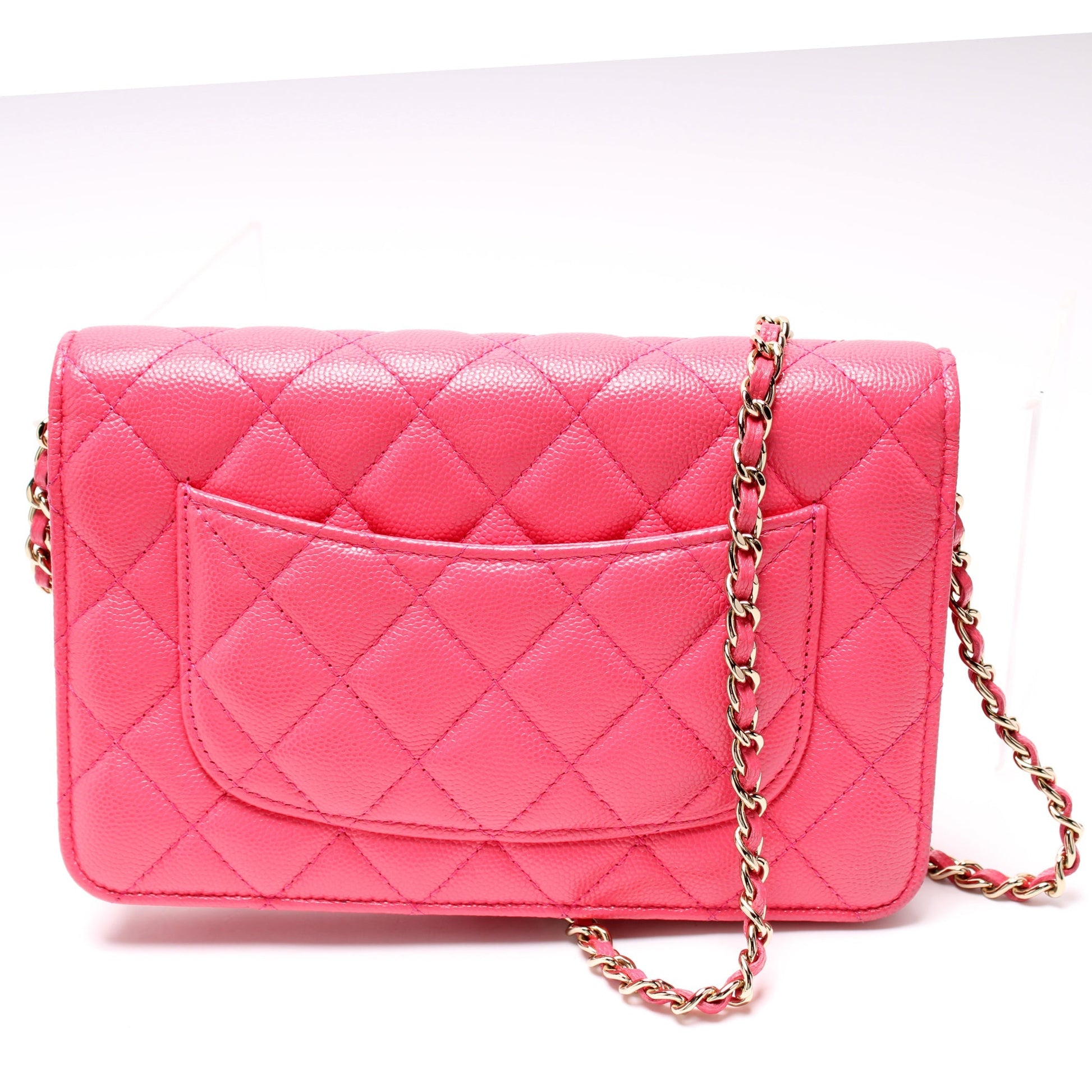 Chanel WOC Classic Quilted Caviar 30M Clutch Bag