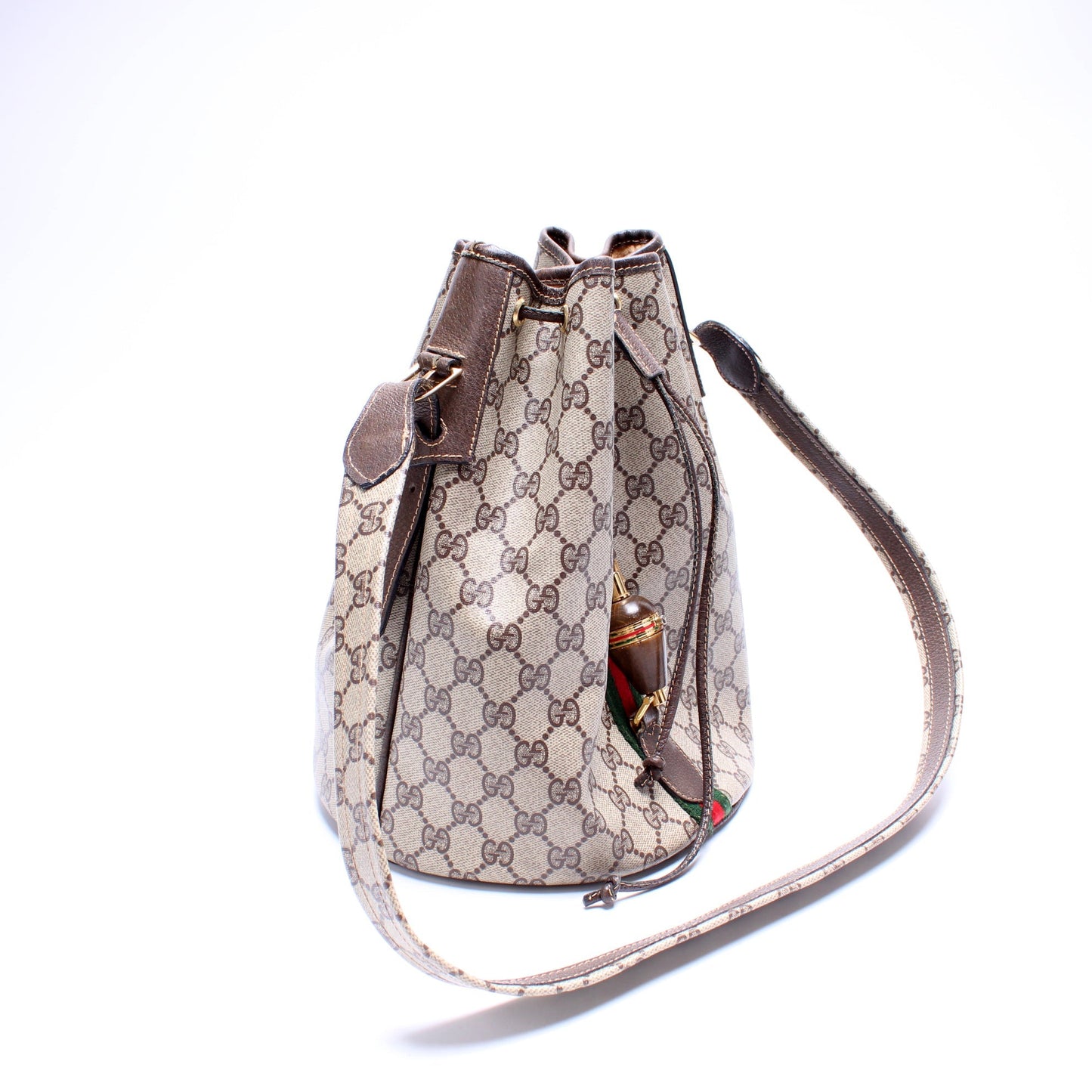 Gucci GG Supreme Web Large Bucket Bag