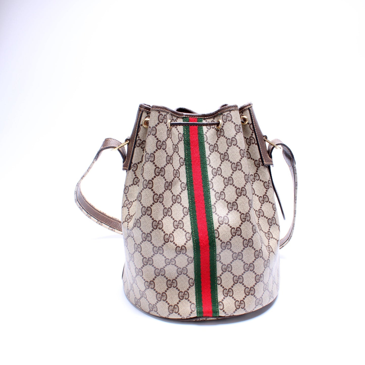 Gucci GG Supreme Web Large Bucket Bag