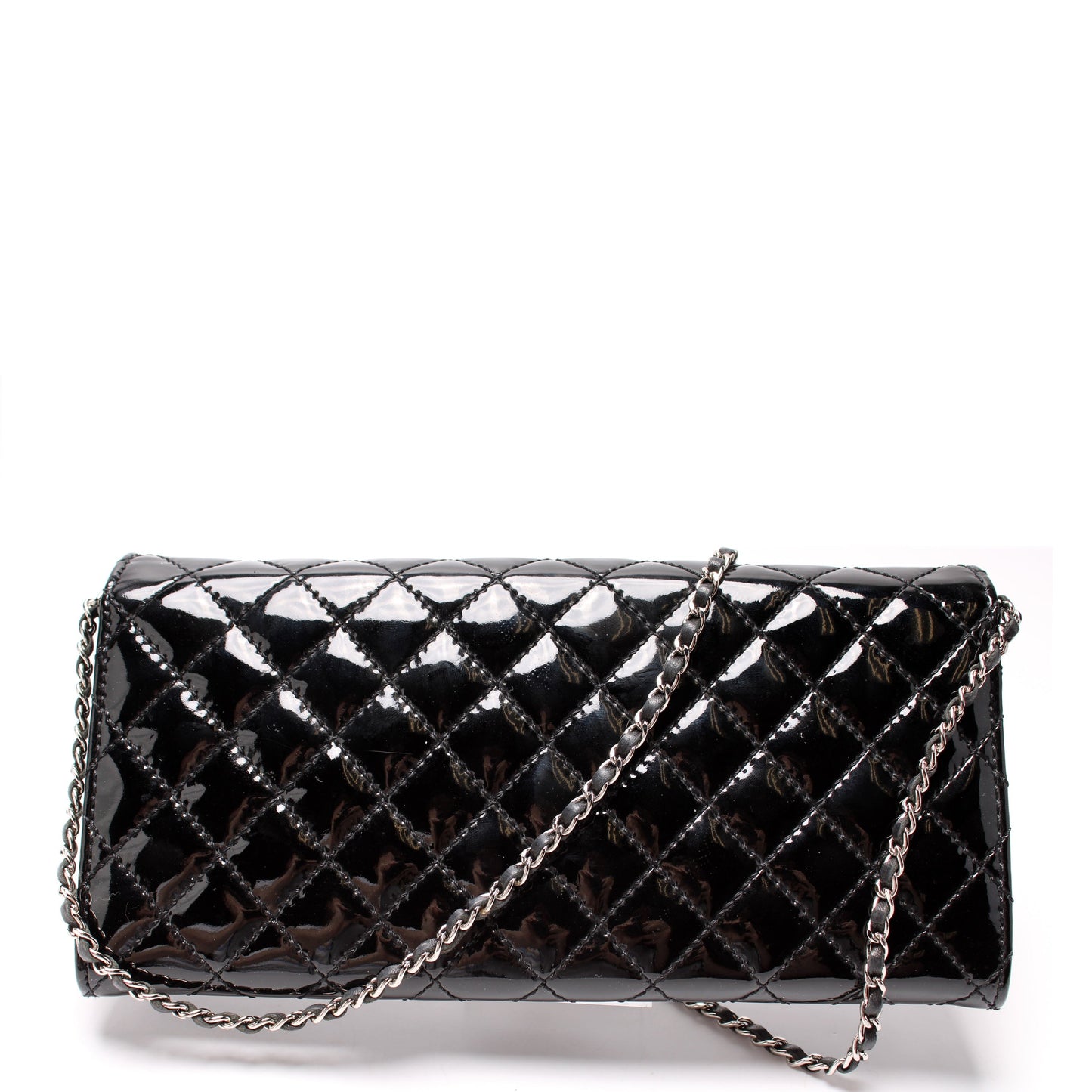 Chanel CC Flap Patent Quilted 14M Wallet Case