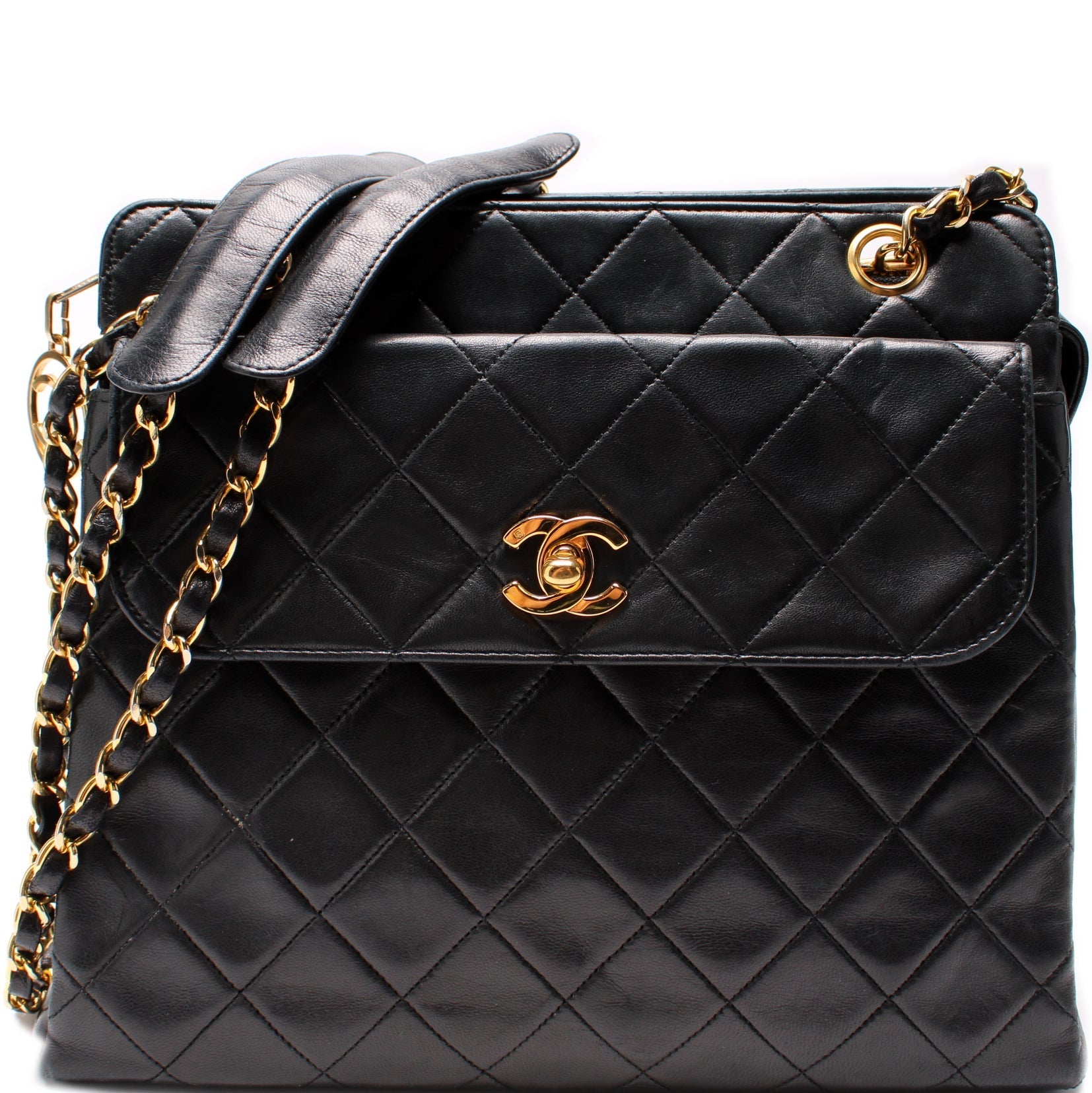 Chanel CC Front Pocket Lambskin 1M Shoulder Bag