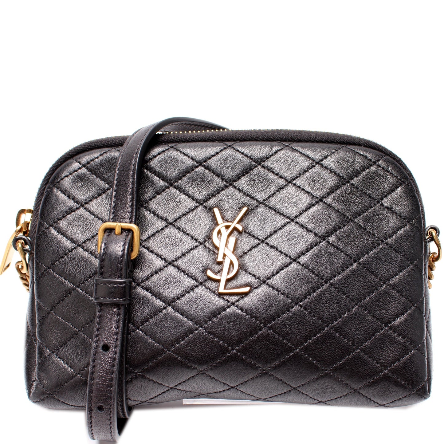 YSL Saint Laurent Saint Laurent Gaby Zip Pouch Lambskin Bag Quilted Travel Bag