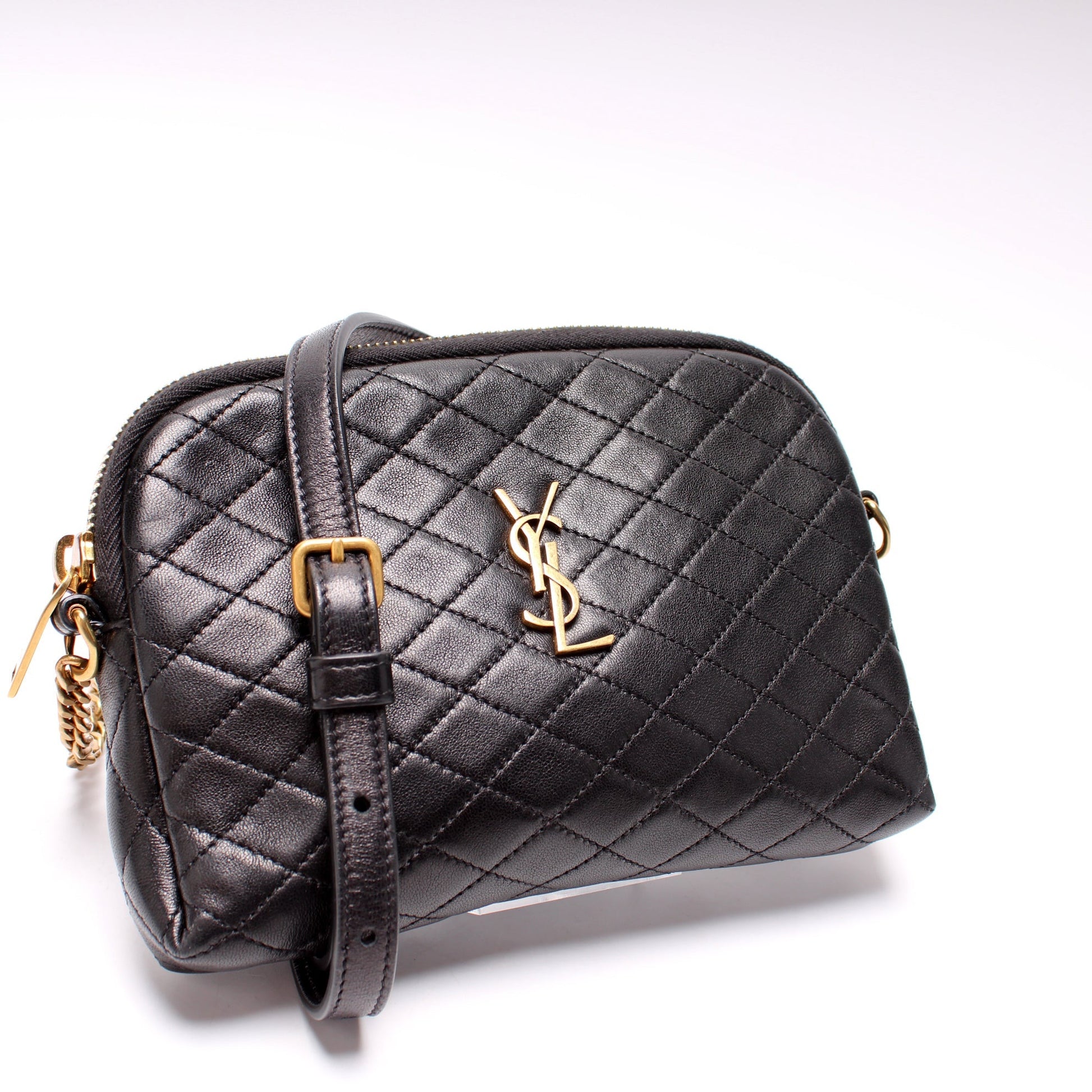 YSL Saint Laurent Saint Laurent Gaby Zip Pouch Lambskin Bag Quilted Travel Bag