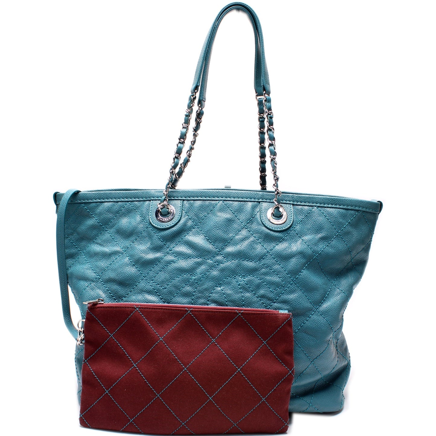 Chanel CC Shopping Quilted Caviar 20M Tote Bag