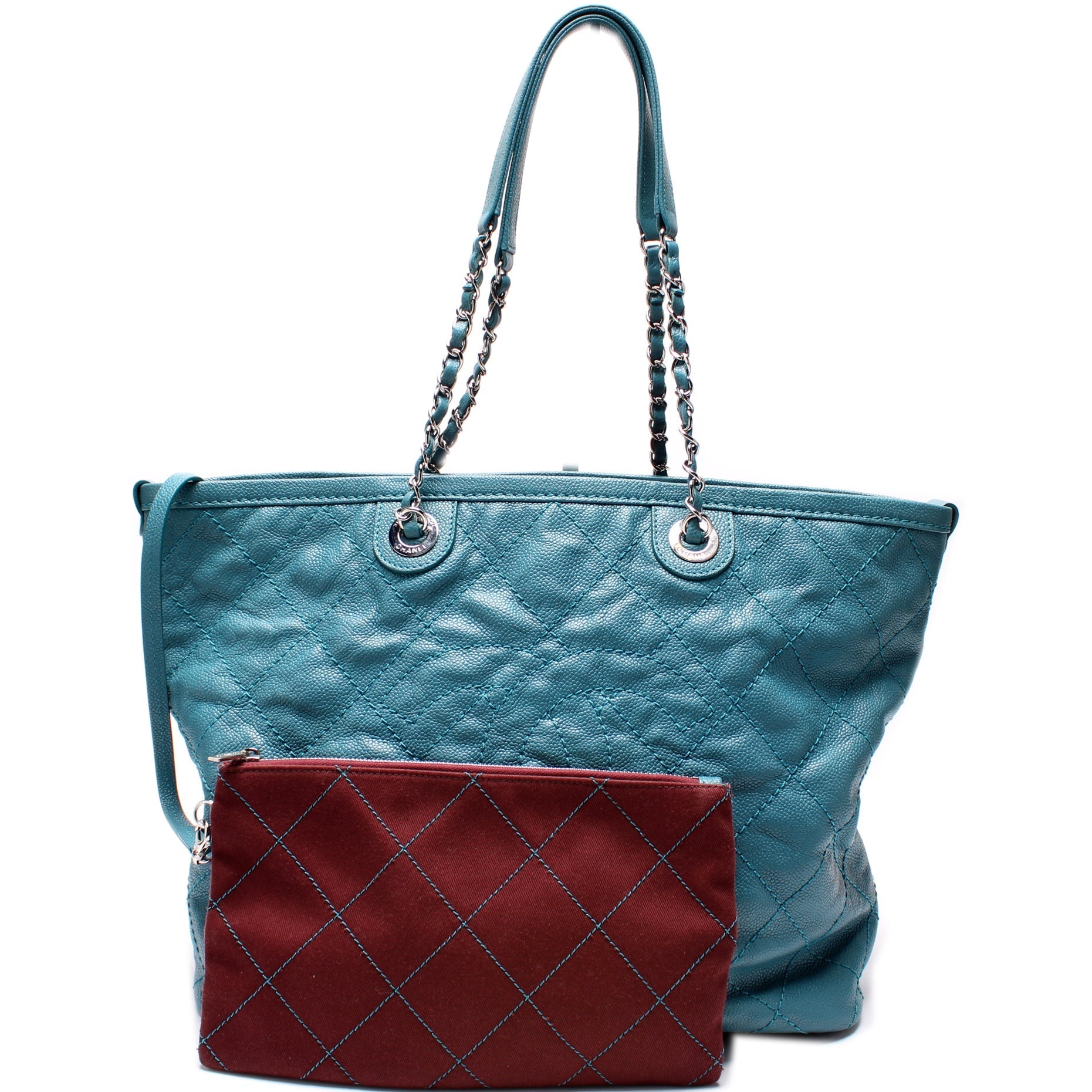 Chanel CC Shopping Quilted Caviar 20M Tote Bag