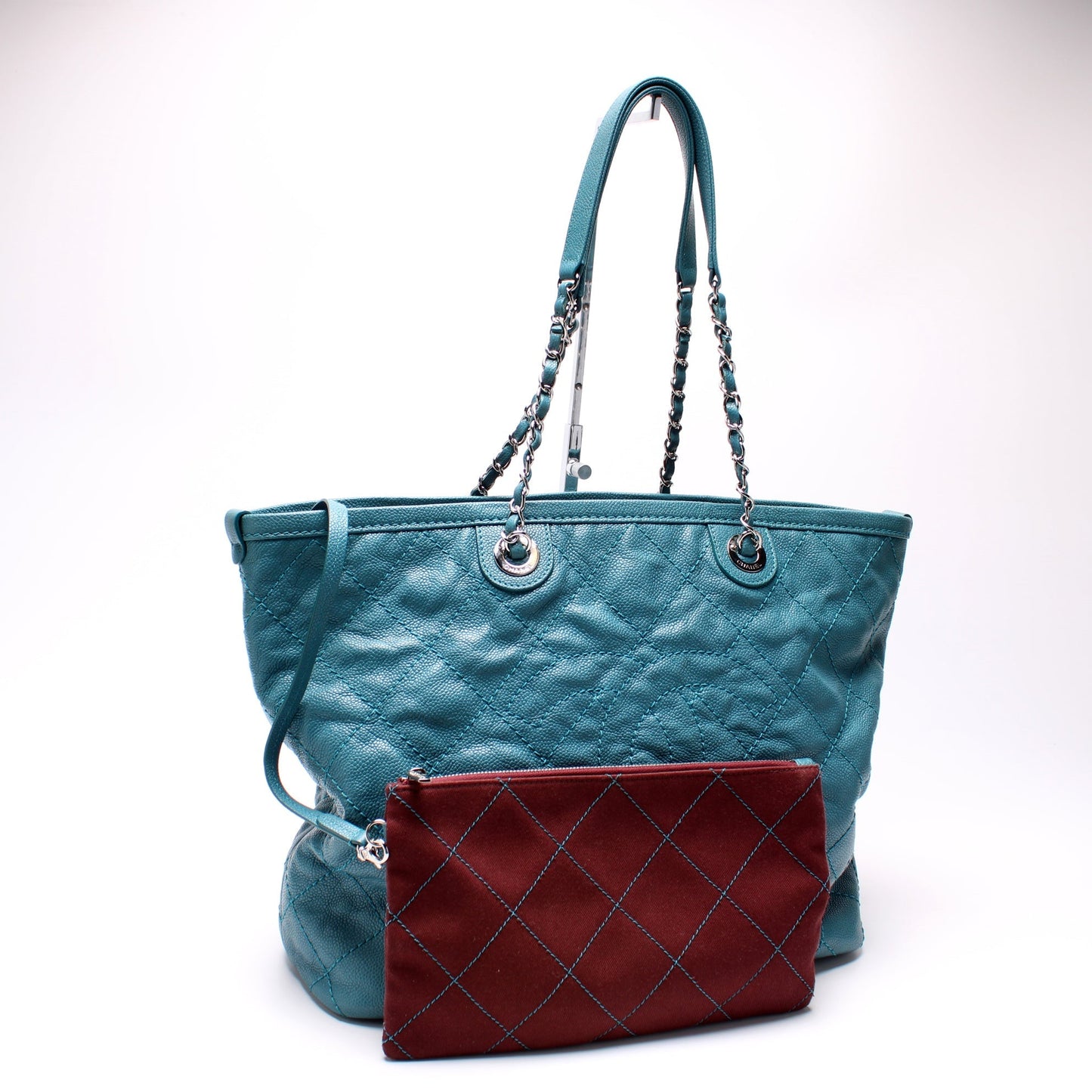 Chanel CC Shopping Quilted Caviar 20M Tote Bag