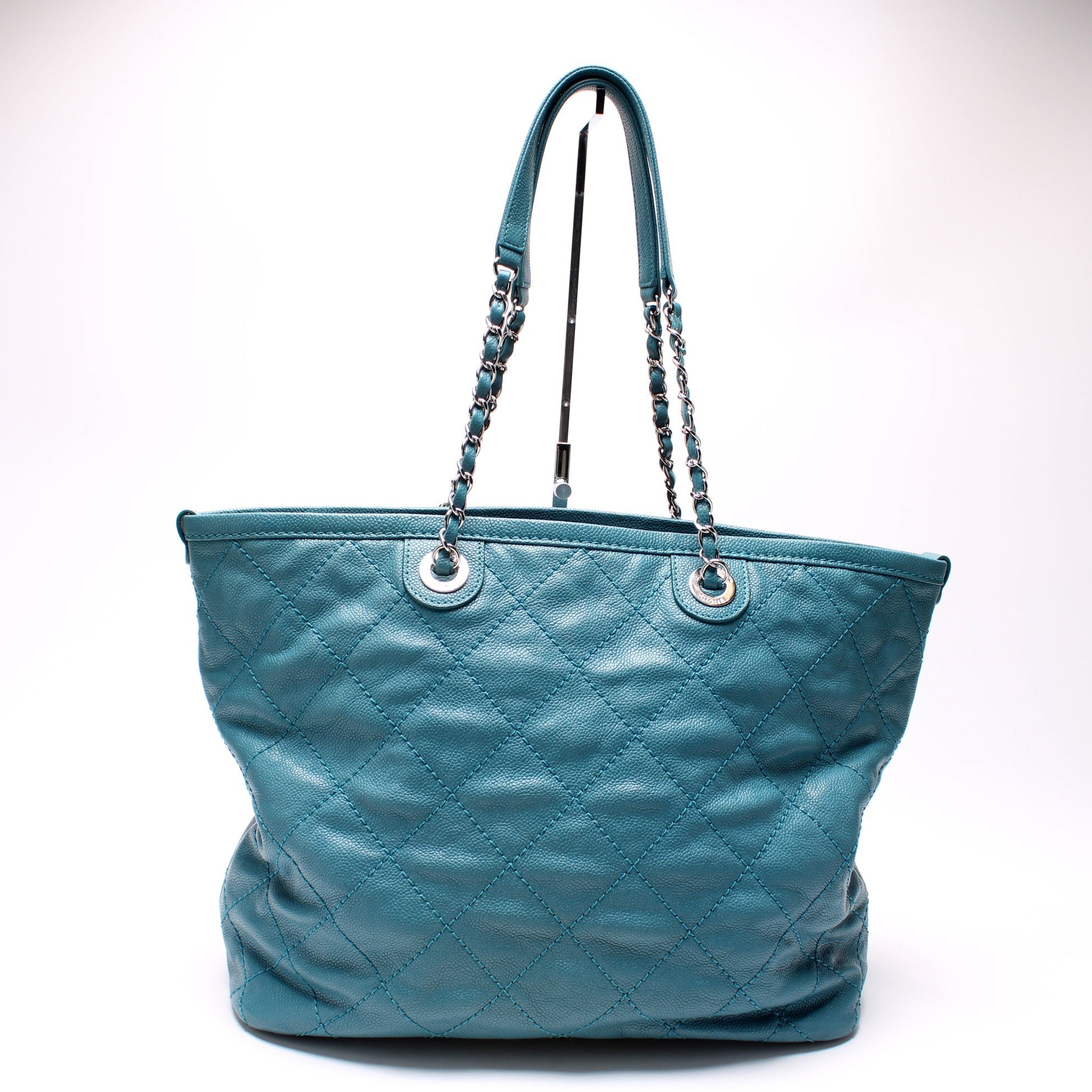 Chanel CC Shopping Quilted Caviar 20M Tote Bag