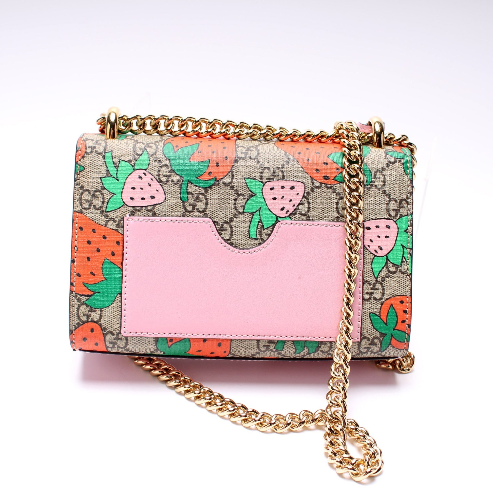 Gucci Padlock GG Supreme Strawberry Small Handbag
