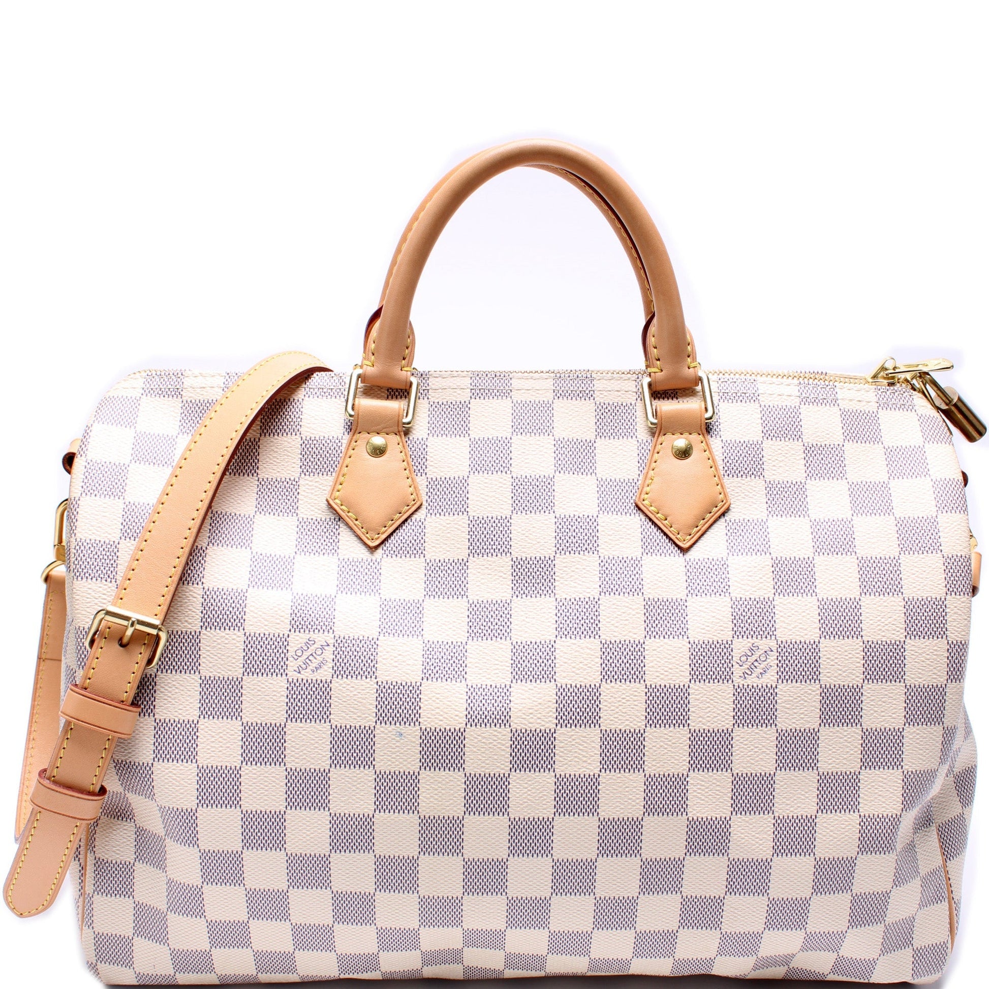 Louis Vuitton Speedy 35 Azur Damier Handbag Azur 5