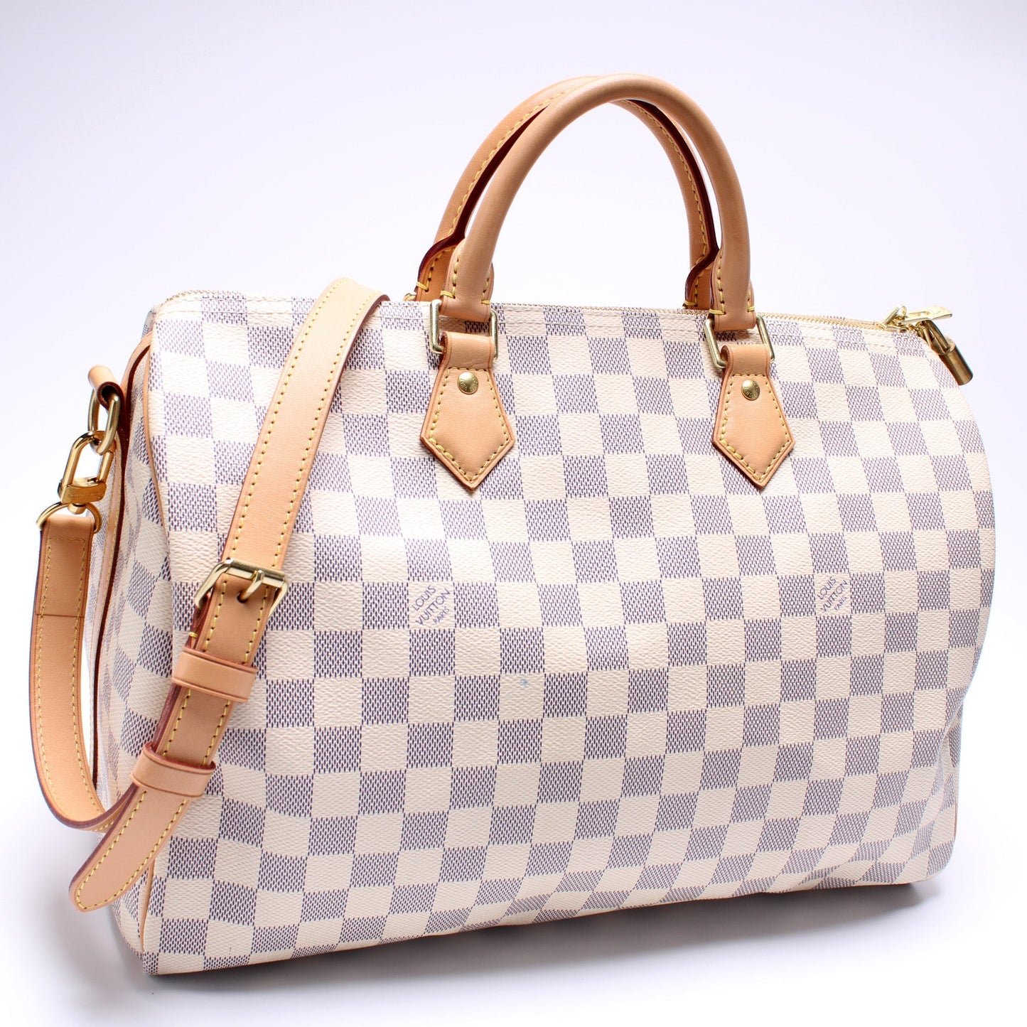 Louis Vuitton Speedy 35 Azur Damier Handbag Azur 5