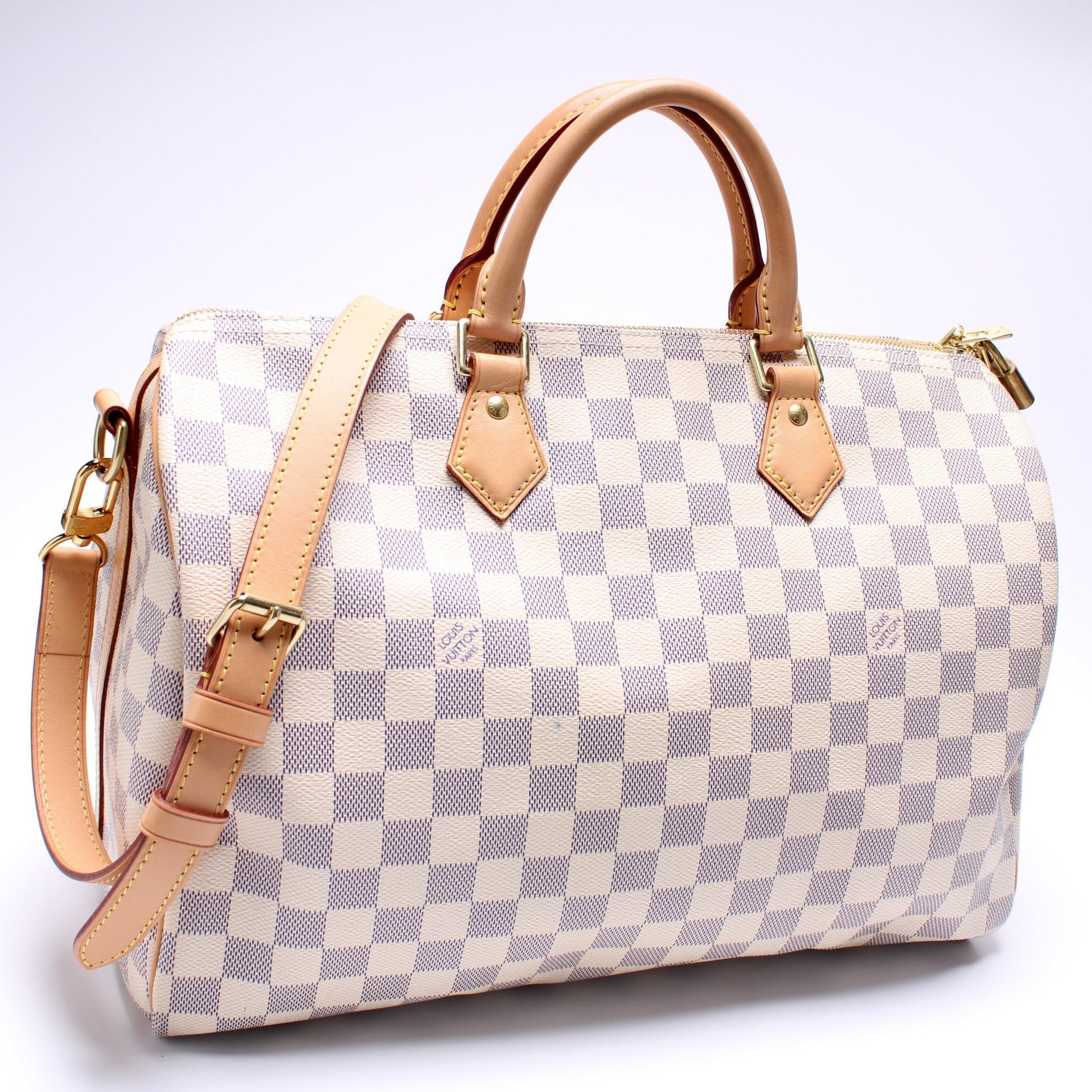 Louis Vuitton Speedy 35 Azur Damier Handbag Azur 5