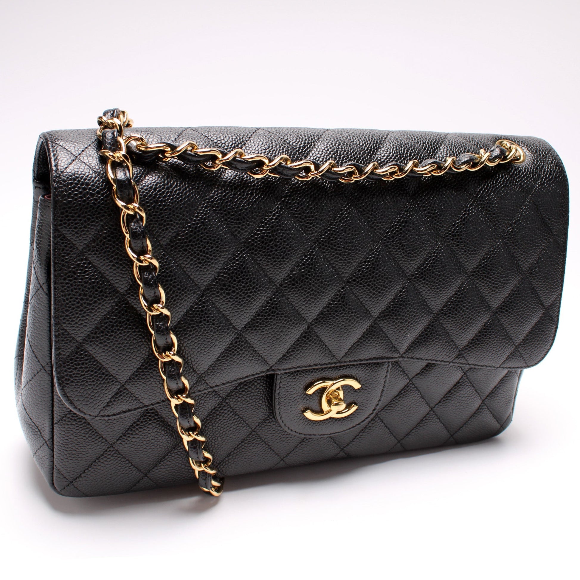 Chanel Classic Flap Jumbo Caviar 15M Handbag