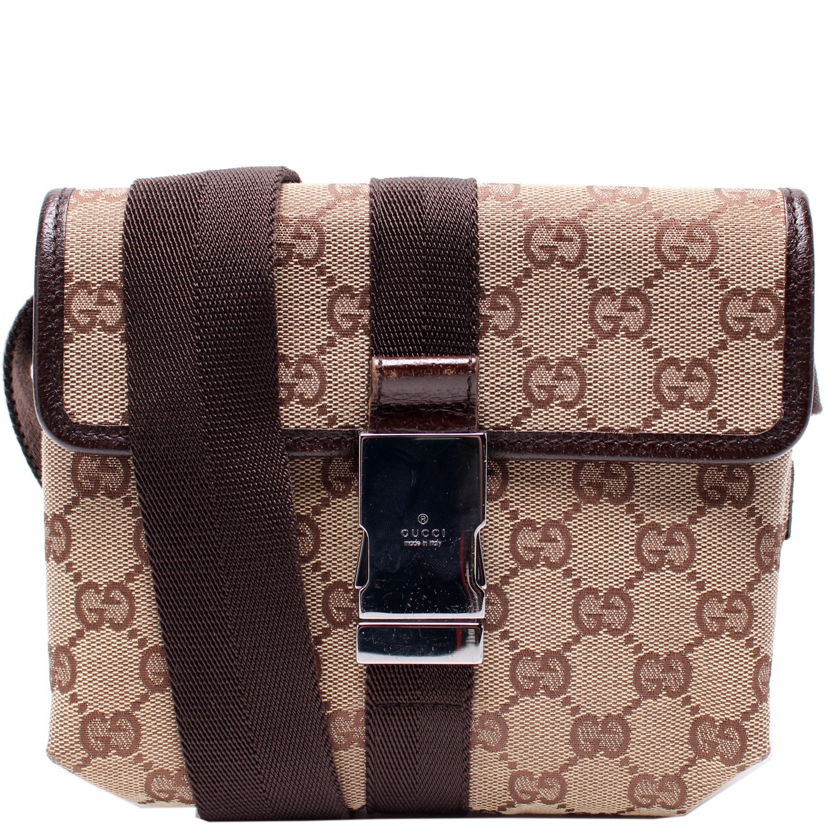 Gucci GG Buckle Belt Canvas Small Accessory
