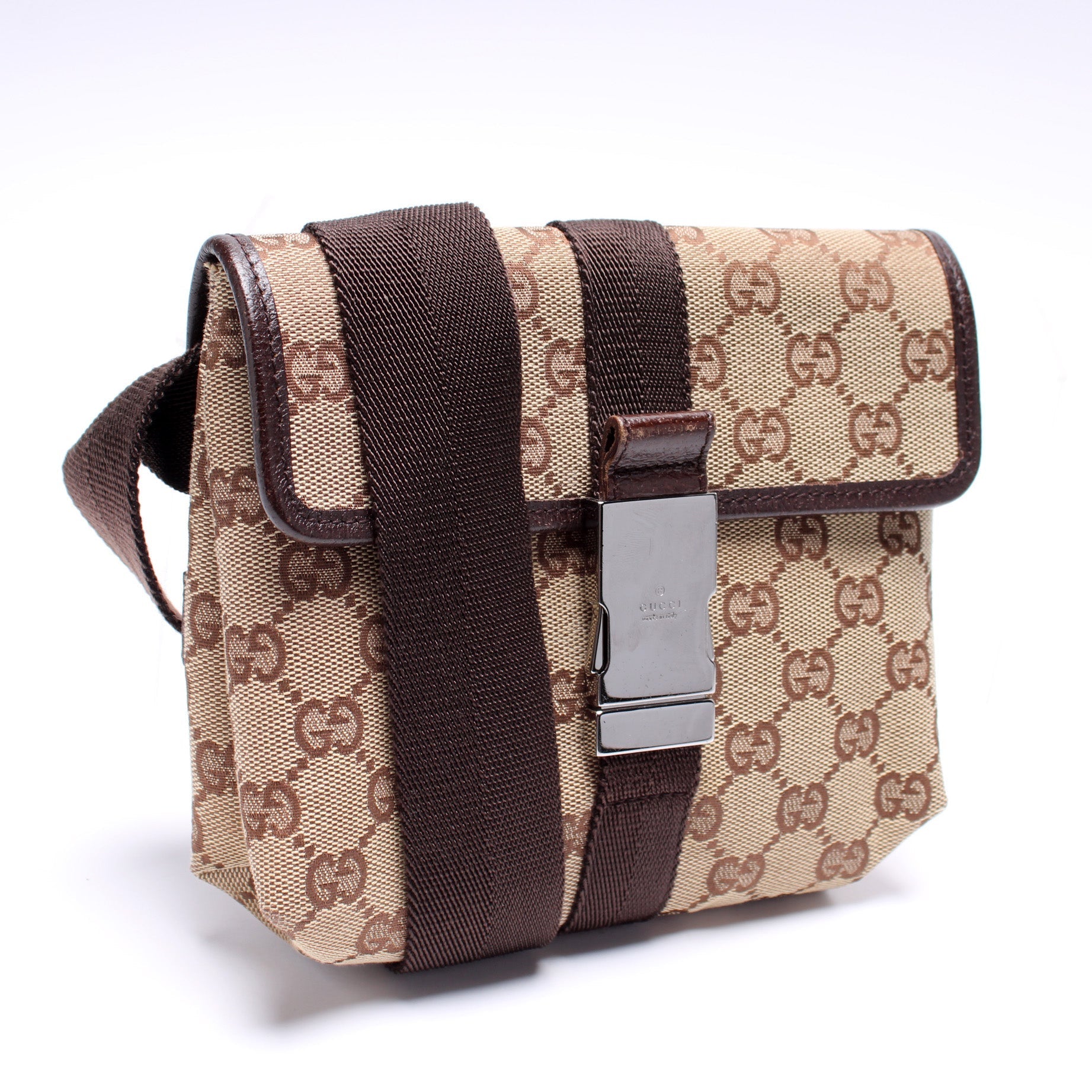 Gucci GG Buckle Belt Canvas Small Accessory