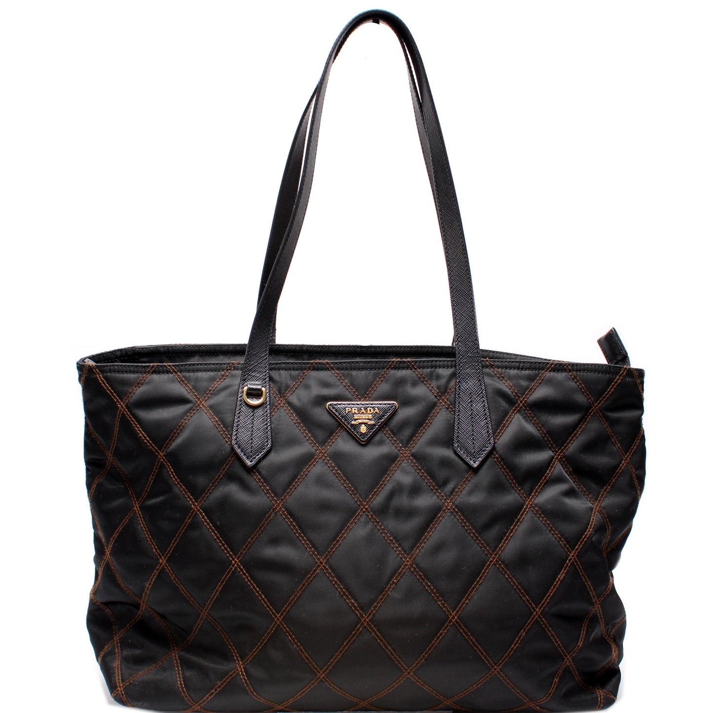 Prada Stitched Tote Bag Nylon