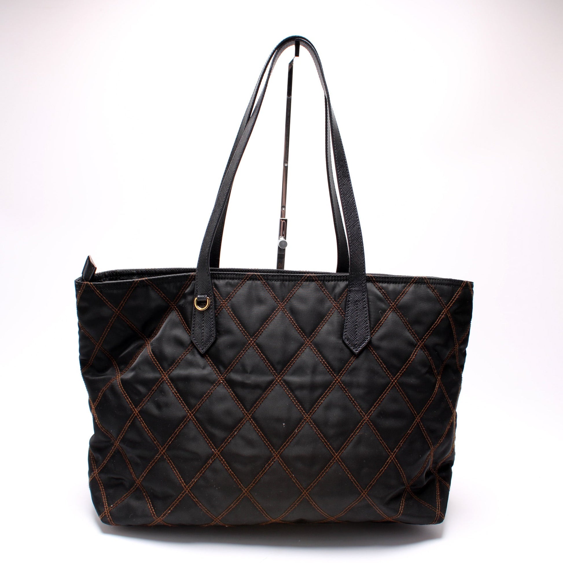 Prada Stitched Tote Bag Nylon