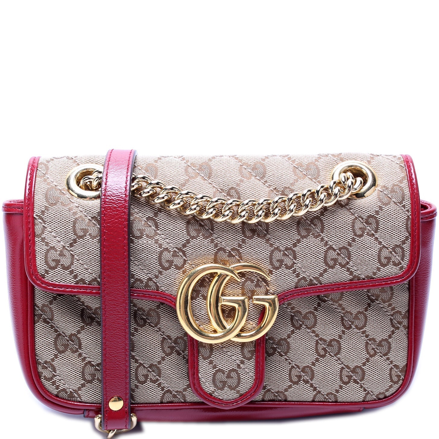 Gucci GG Marmont Canvas Mini Flap Shoulder Bag