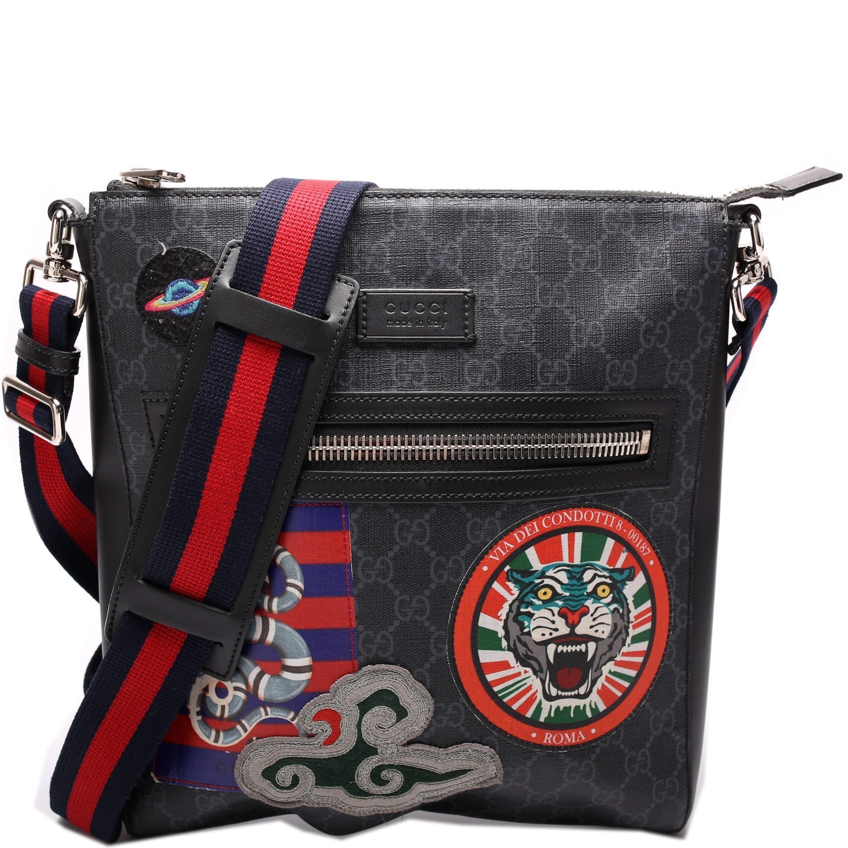 Gucci GG Supreme Night Courier Messenger Travel Bag