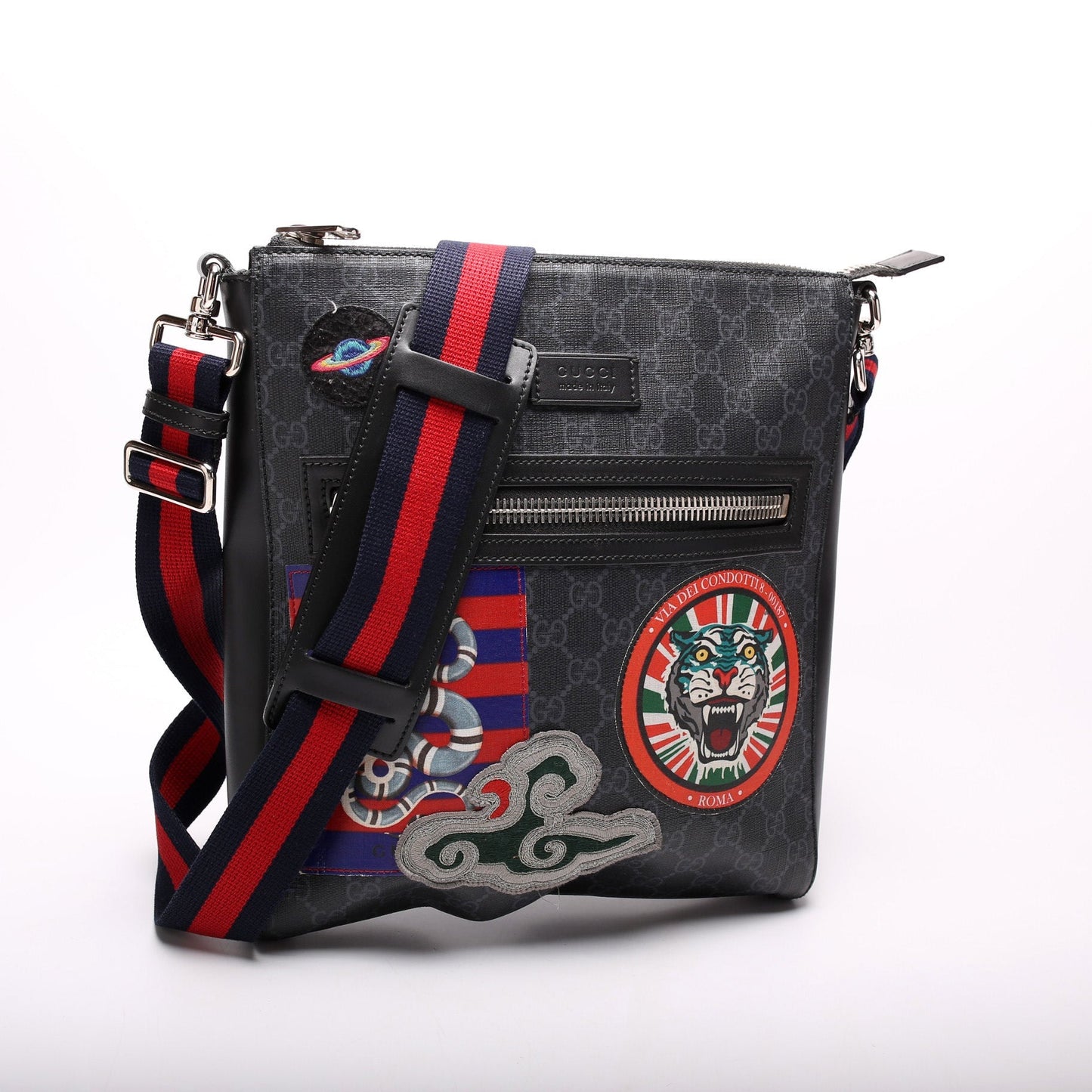 Gucci GG Supreme Night Courier Messenger Travel Bag