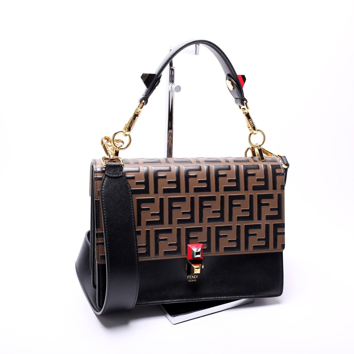 Fendi 8Bt283 Kan Ff Shoulder Bag Leather