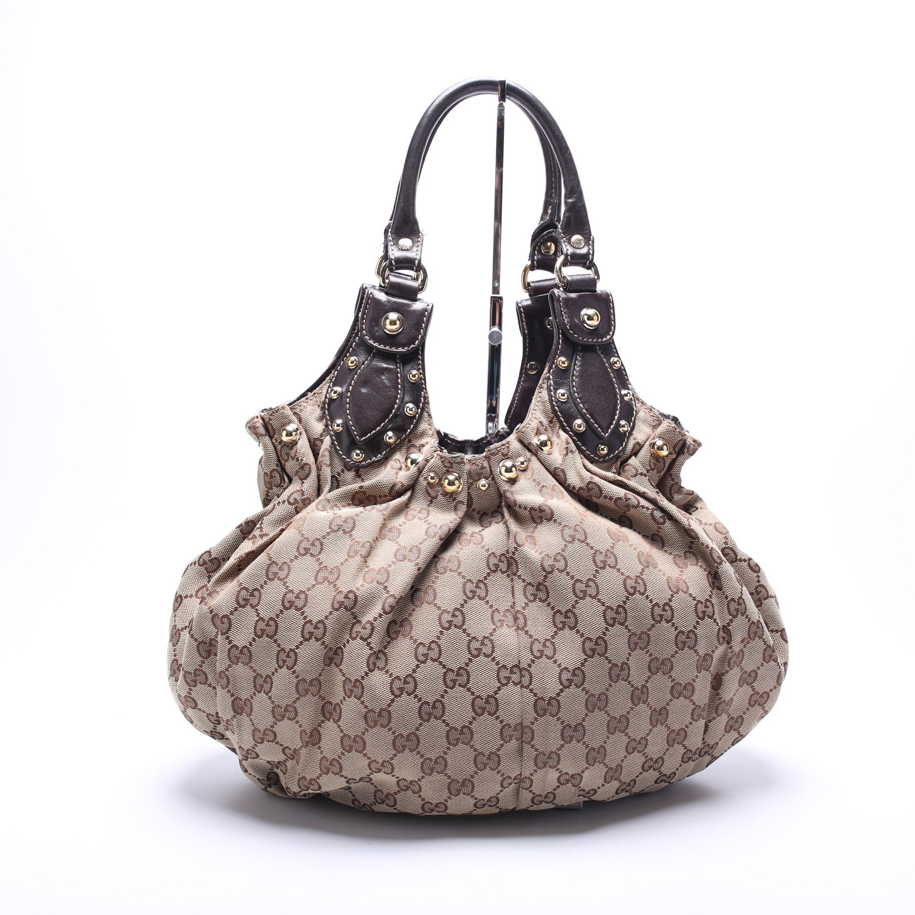 Gucci GG Studded Pelham Canvas Medium Travel Bag
