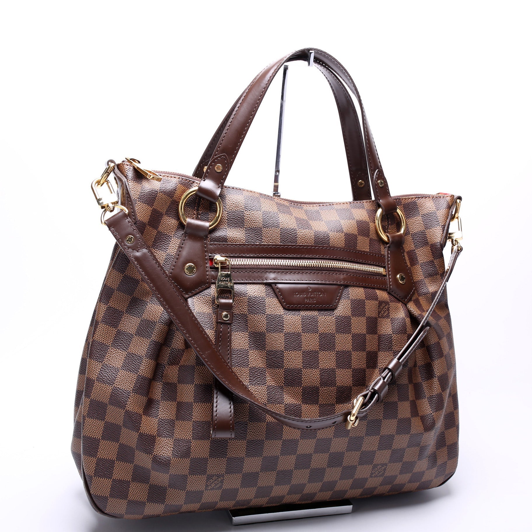 Louis Vuitton Evora MM Ebene Damier Handbag Ebene 3