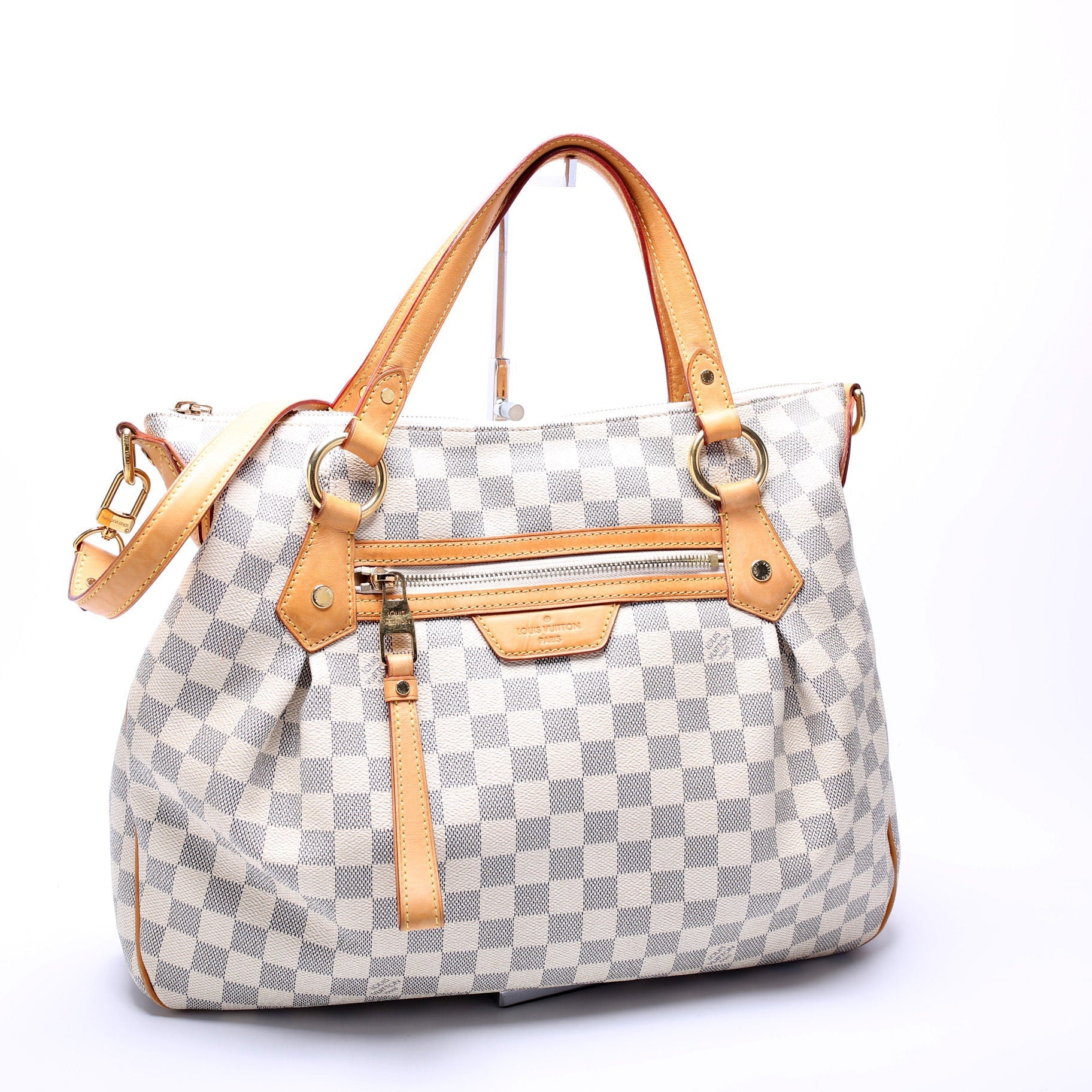 Louis Vuitton Evora MM Azur Damier Handbag Azur 8