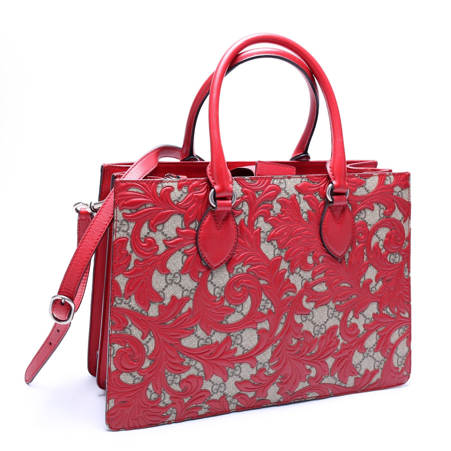 Gucci GG Supreme Arabesque Top Handle Tote Bag