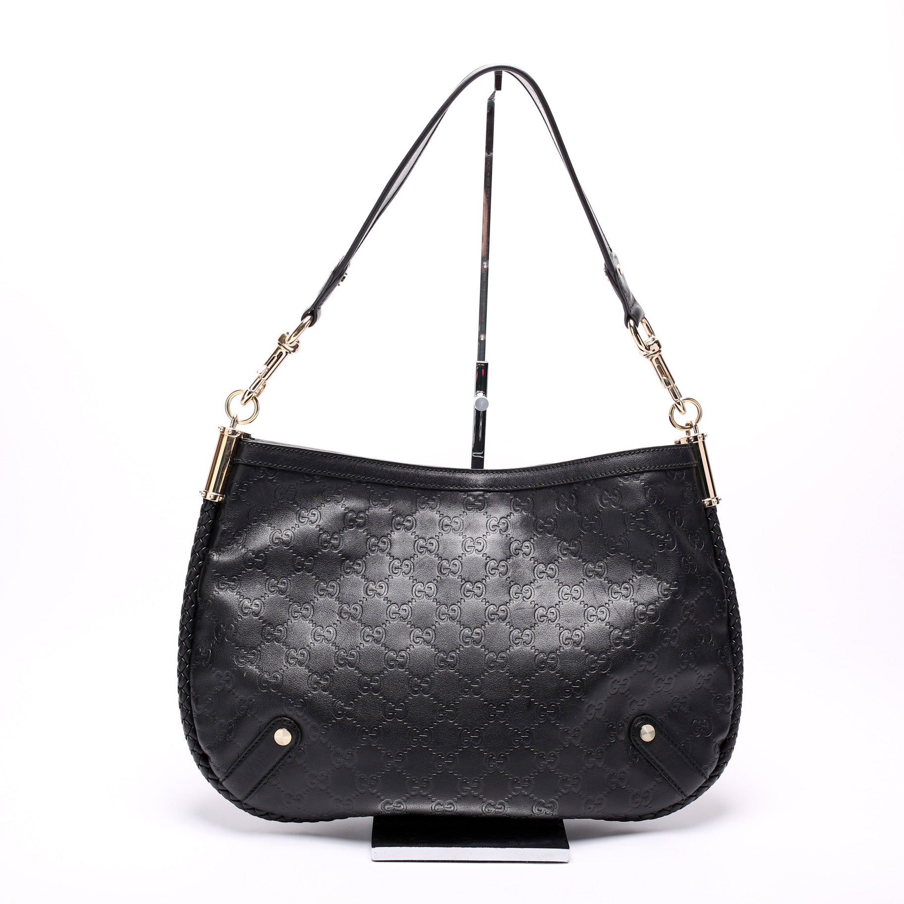 Gucci GG Britt Leather Medium Shoulder Bag