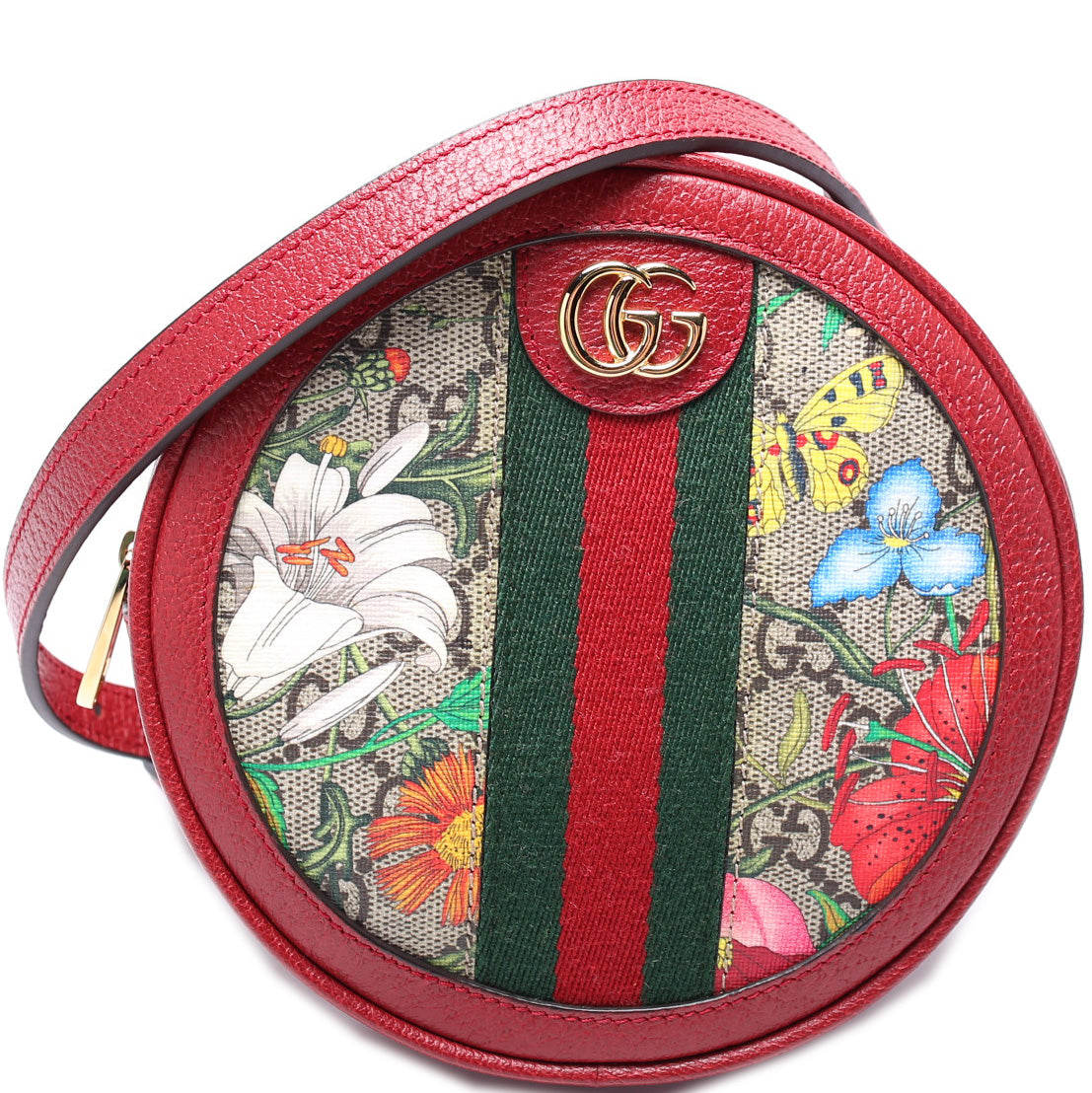 Gucci Ophidia Web Flora Round Backpack Mini