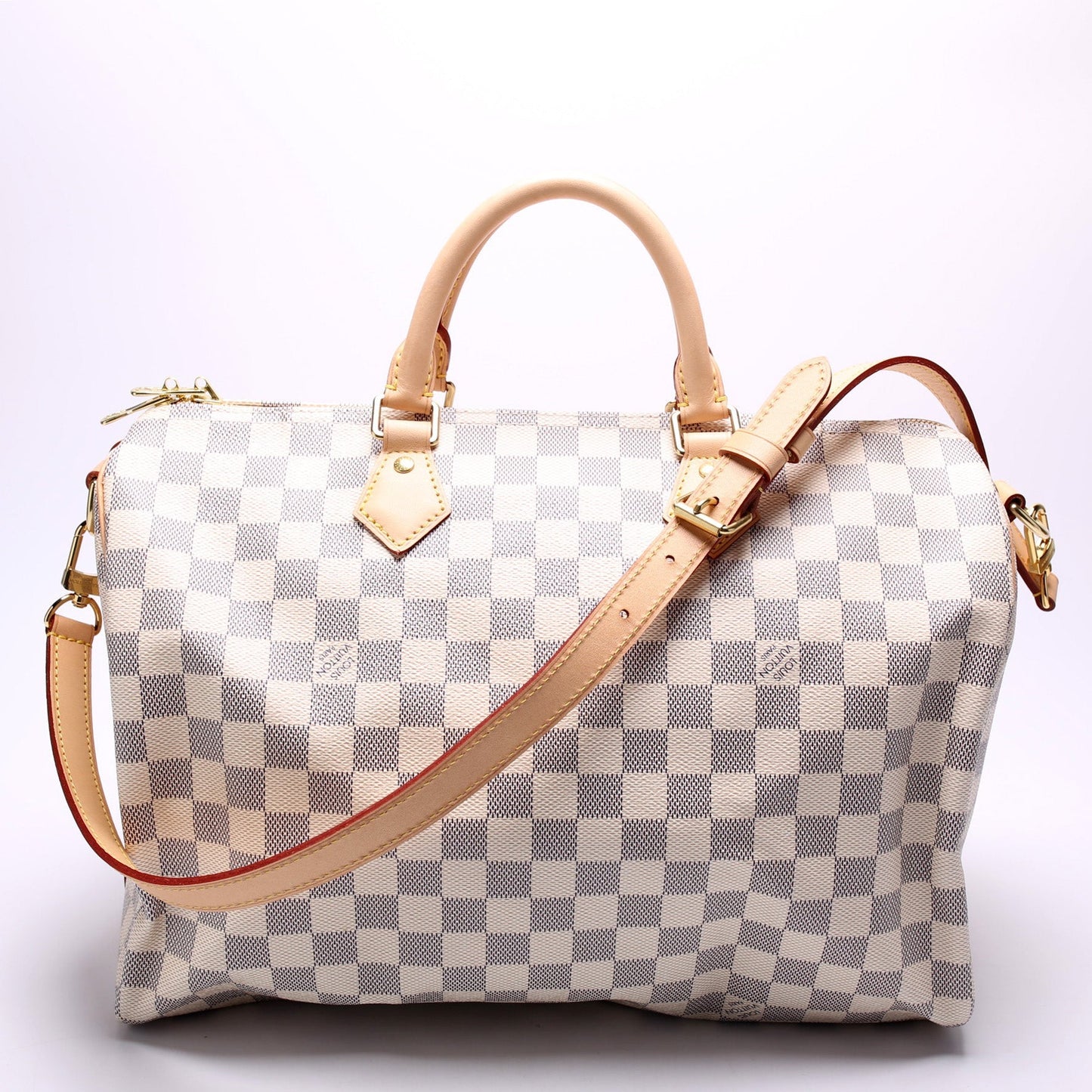 Louis Vuitton Speedy 35 Bandouliere Azur Damier Handbag 4