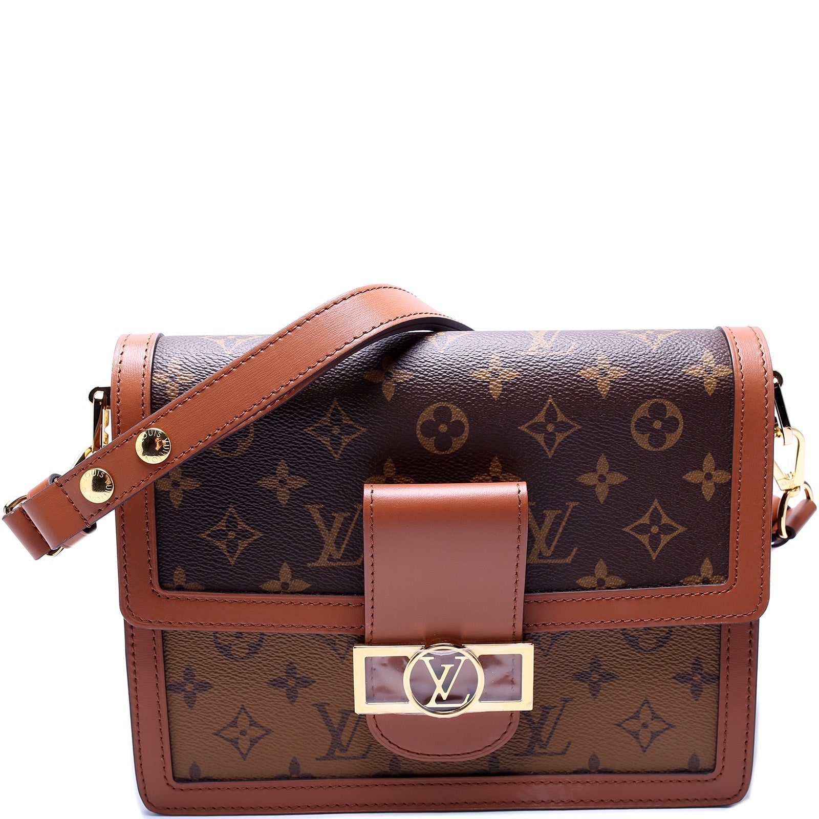 Louis Vuitton Dauphine MM Reverse Monogram Handbag Monogram Reverse