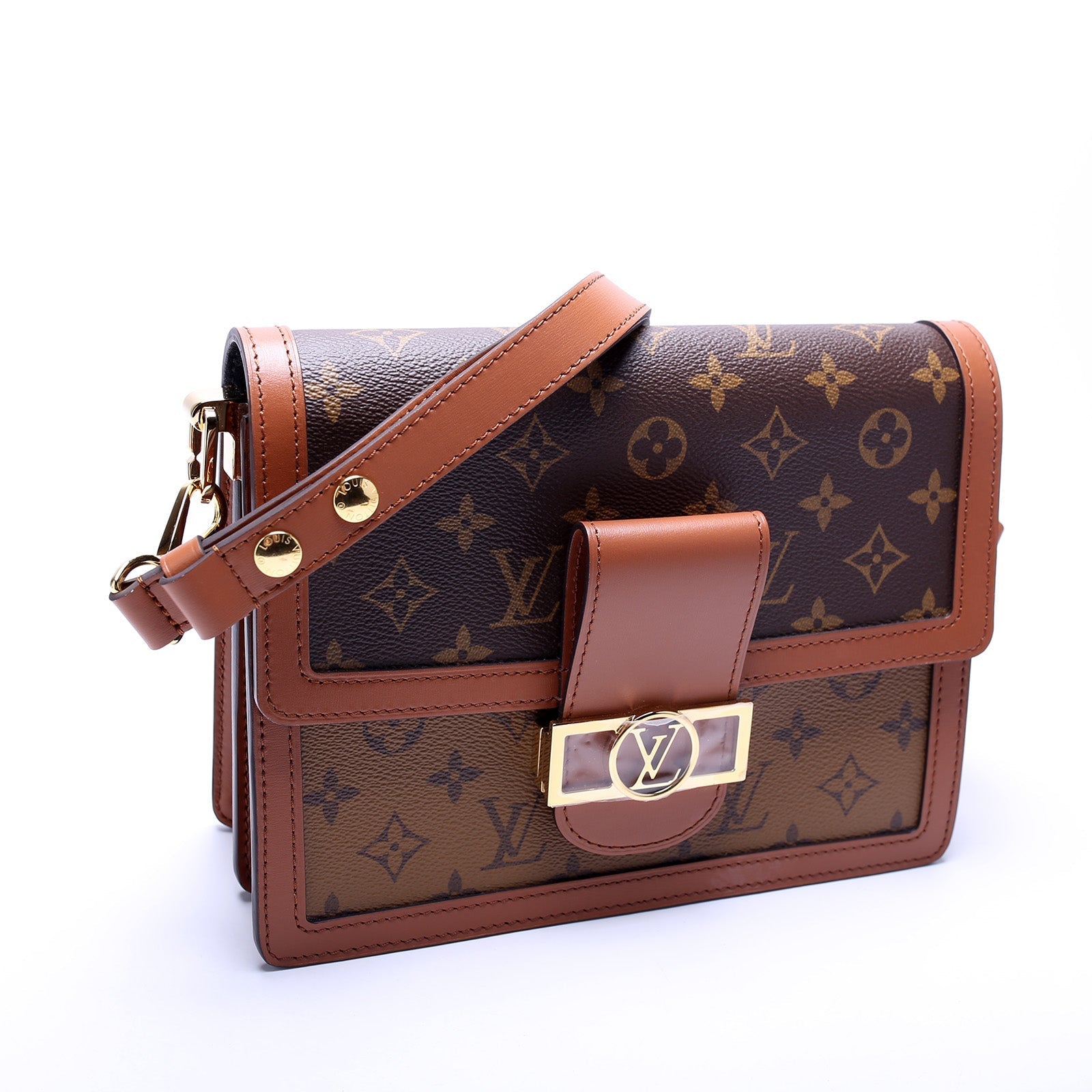 Louis Vuitton Dauphine MM Reverse Monogram Handbag Monogram Reverse