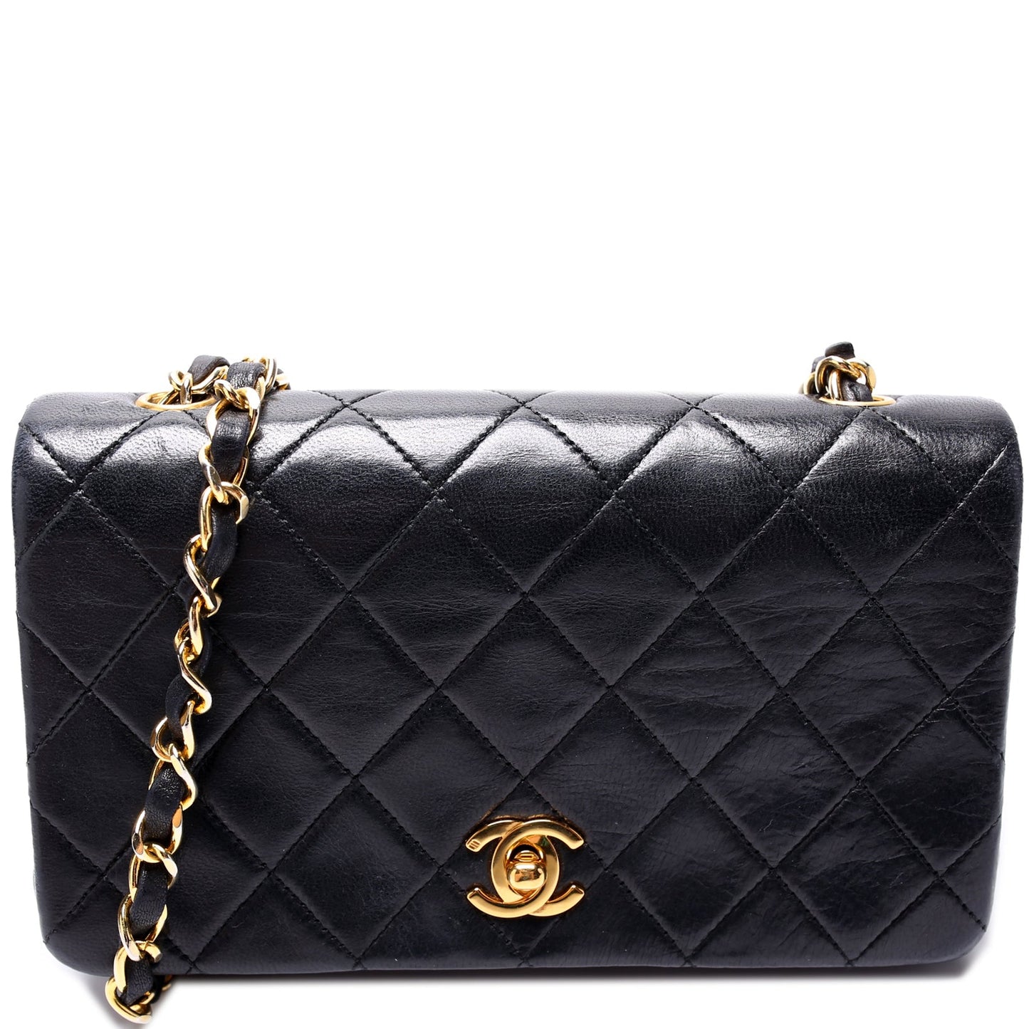 Chanel CC Full Flap Quilted Lambskin Mini Bag
