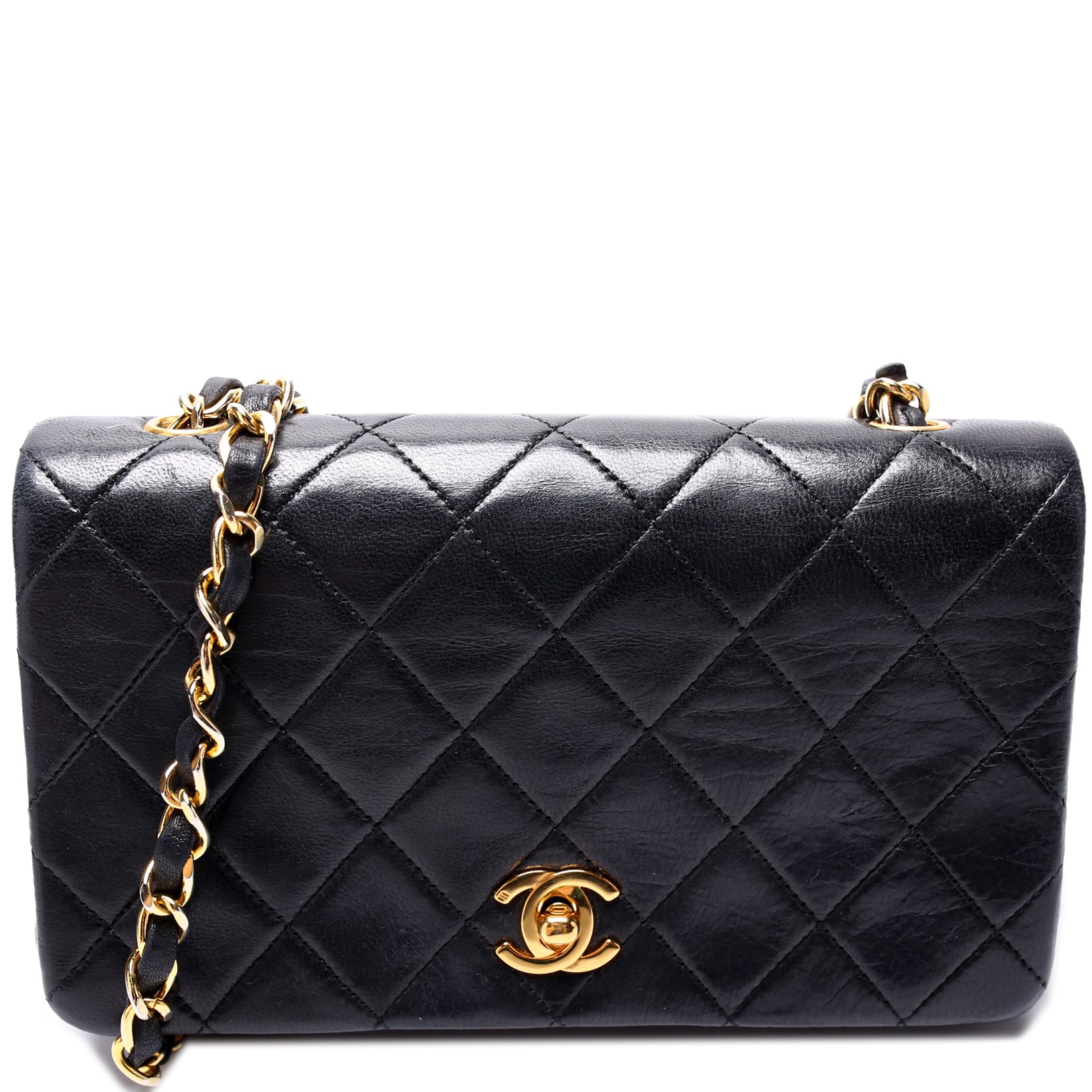 Chanel CC Full Flap Quilted Lambskin Mini Bag