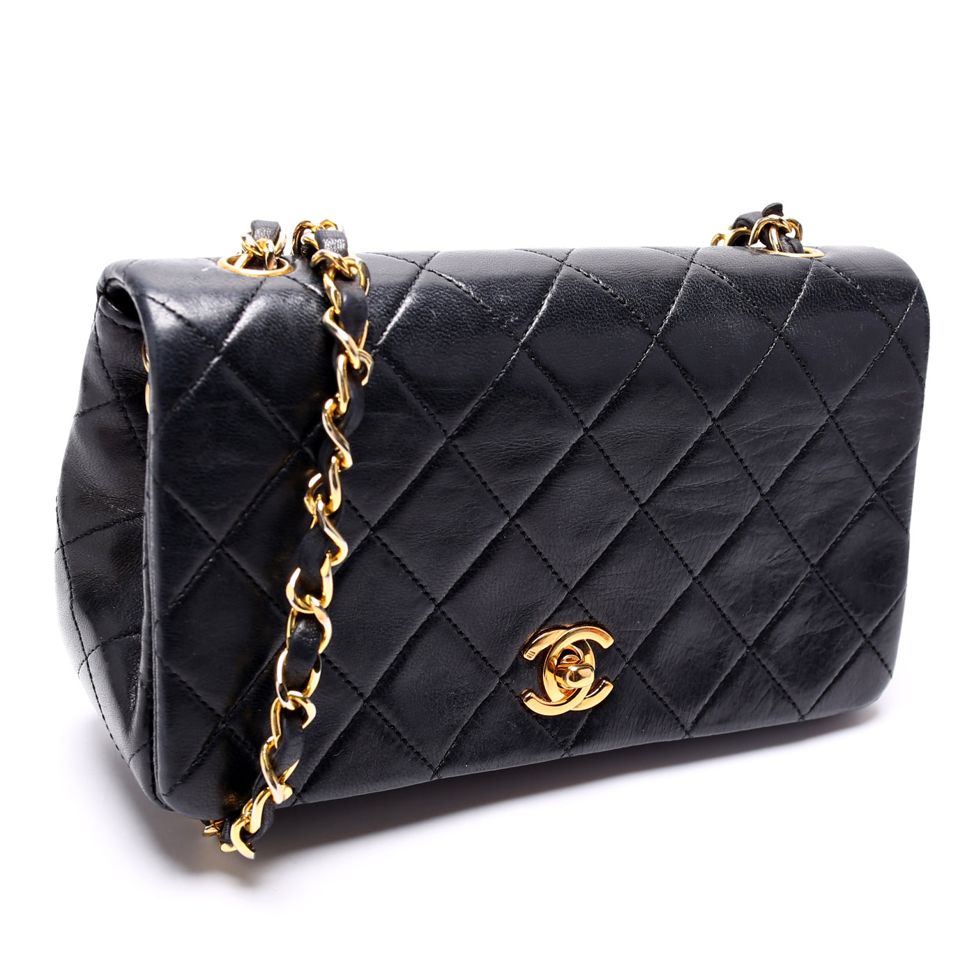 Chanel CC Full Flap Quilted Lambskin Mini Bag