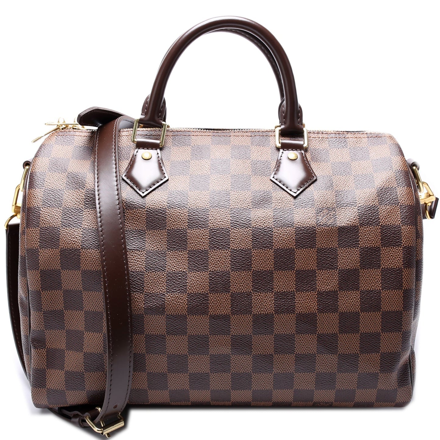 Louis Vuitton Speedy 30 Bandouliere Ebene Damier Handbag Ebene 18