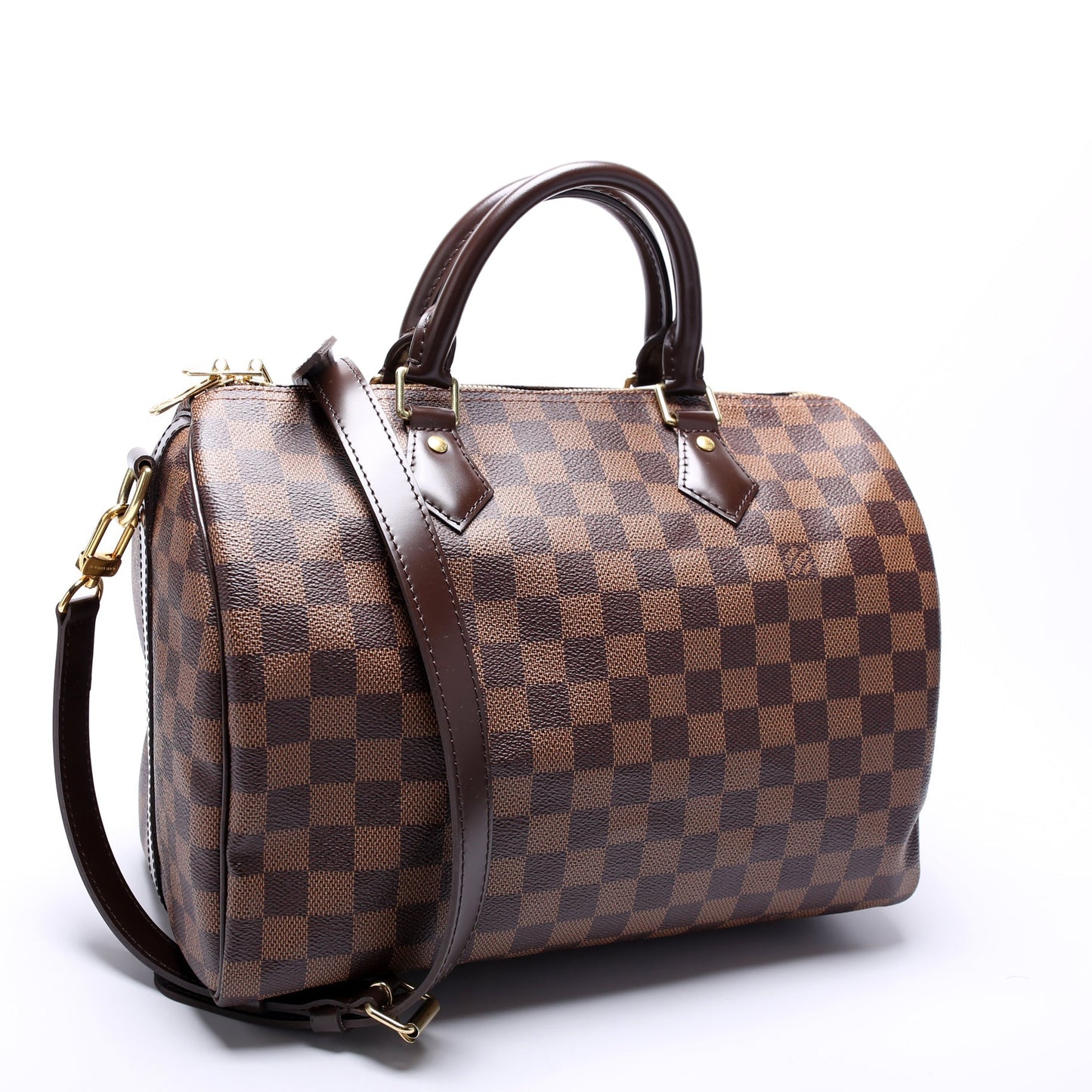 Louis Vuitton Speedy 30 Bandouliere Ebene Damier Handbag Ebene 18