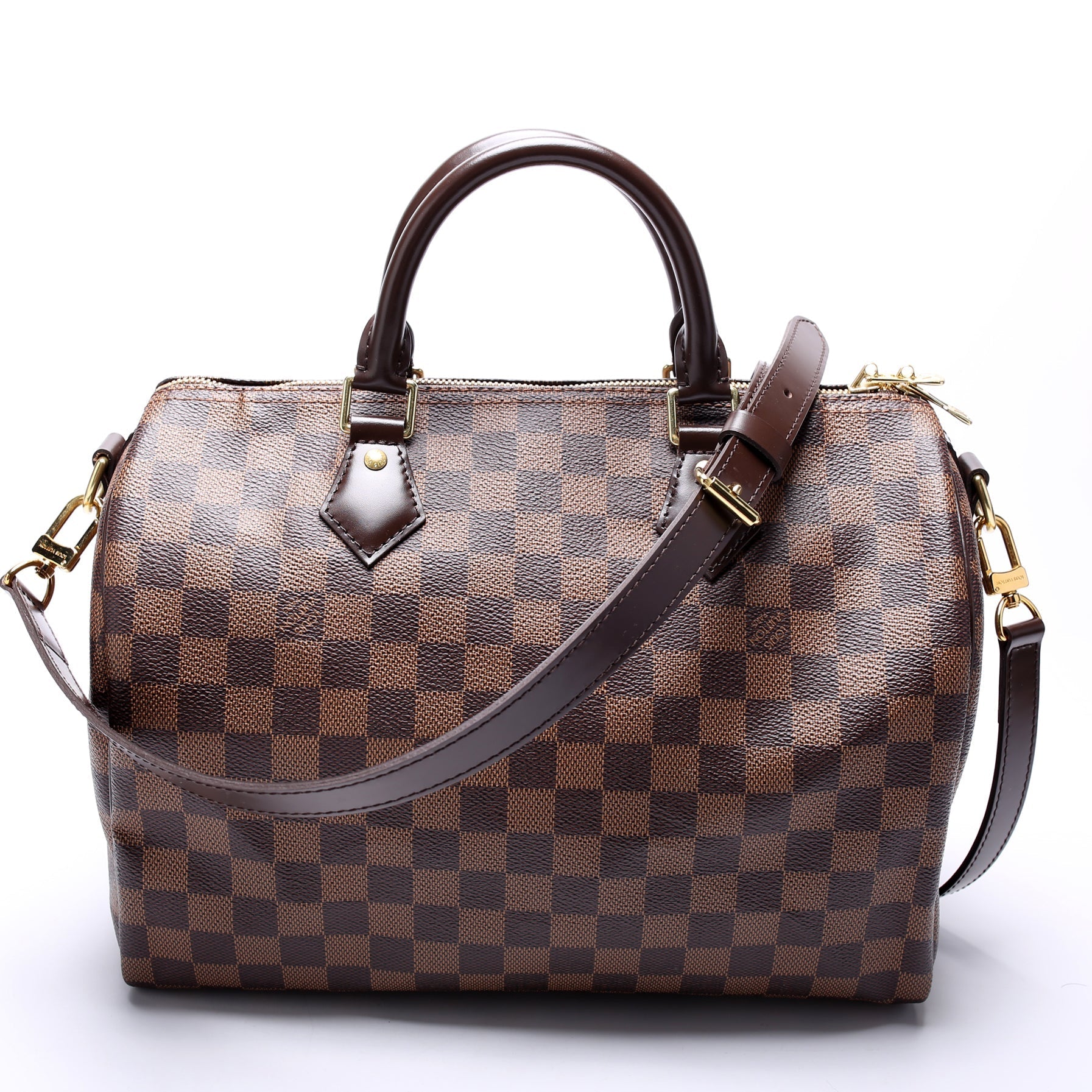 Louis Vuitton Speedy 30 Bandouliere Ebene Damier Handbag Ebene 18