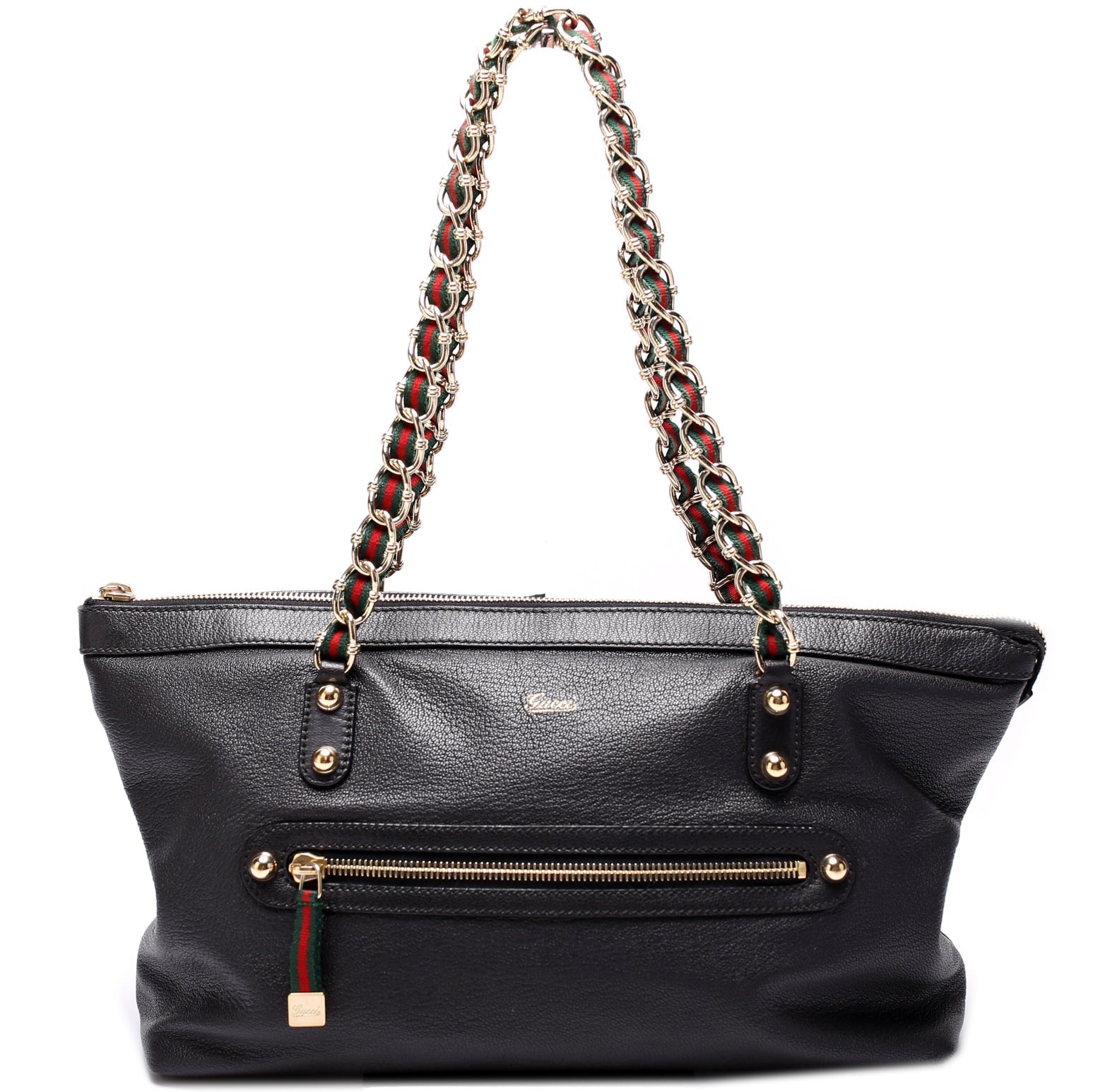 Gucci Capri Web Leather Chain Hat