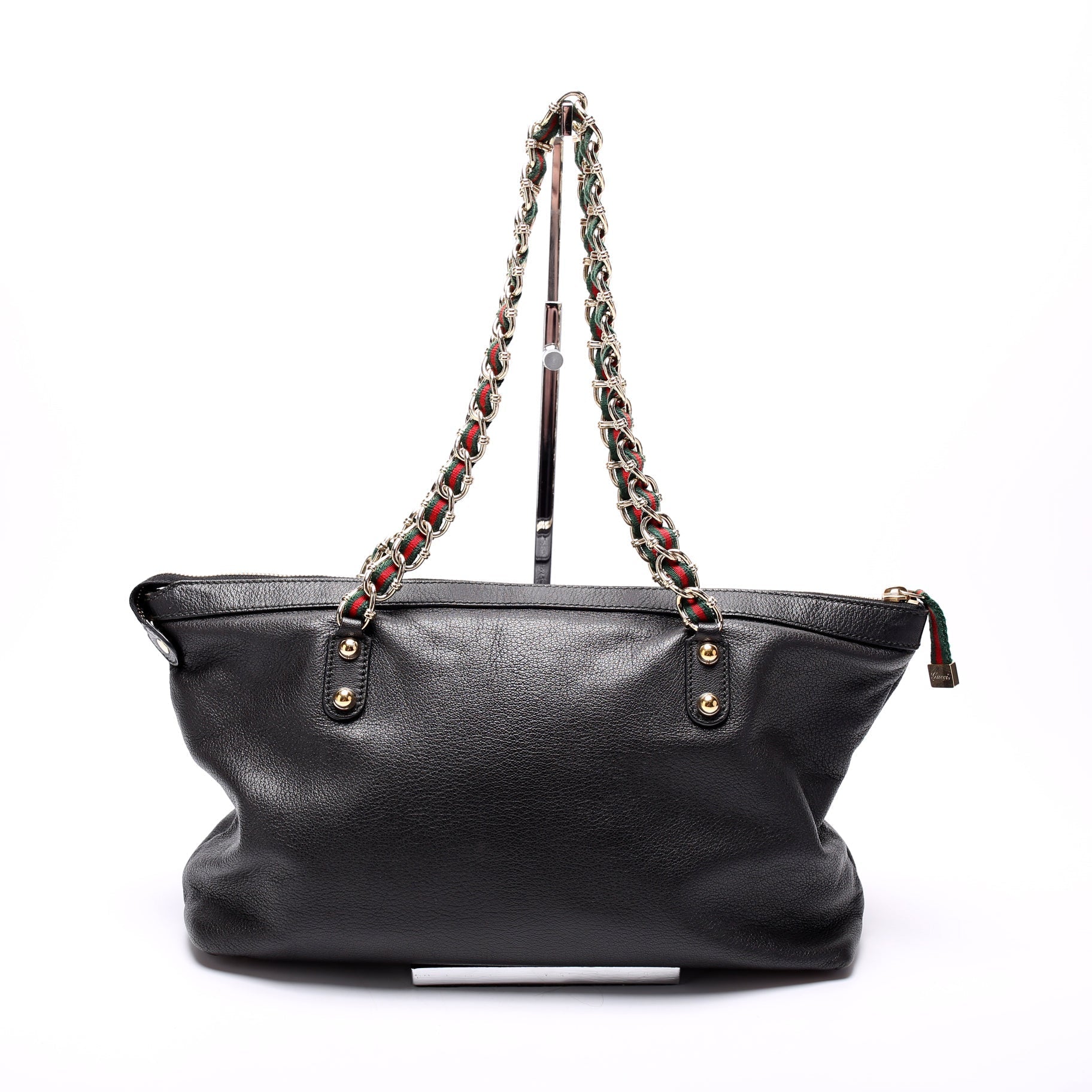 Gucci Capri Web Leather Chain Hat