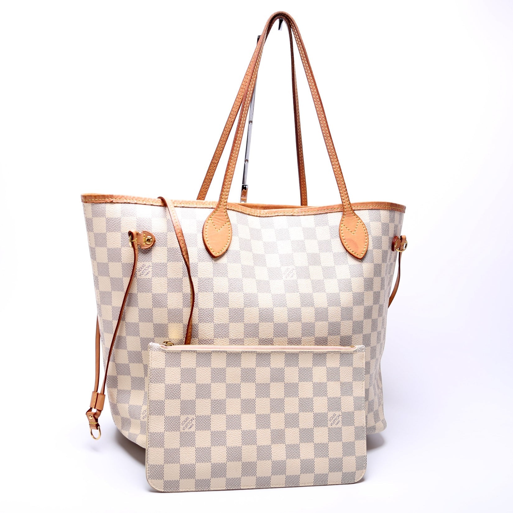 Louis Vuitton Neverfull MM W Azur Damier Wallet Case Azur 12