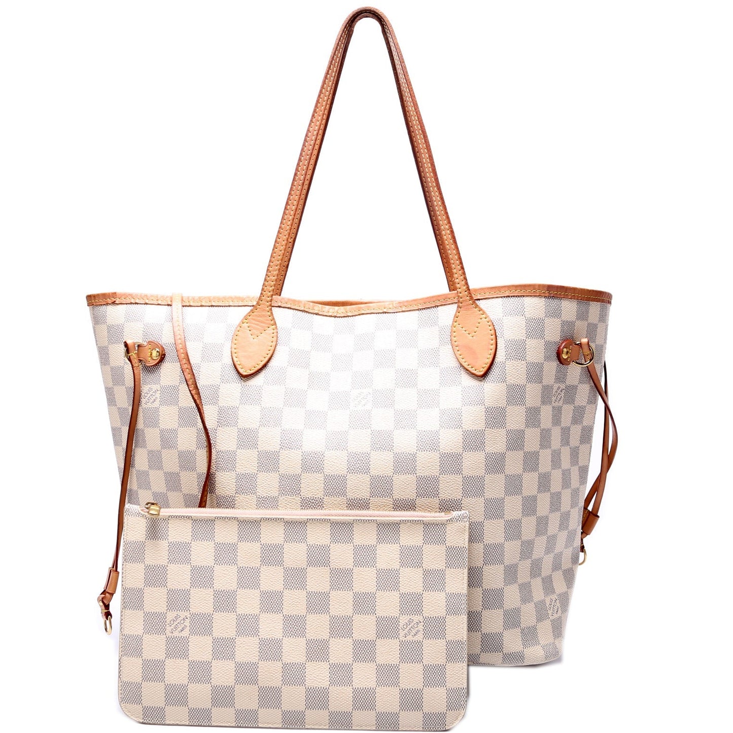 Louis Vuitton Neverfull MM W Azur Damier Wallet Case Azur 12
