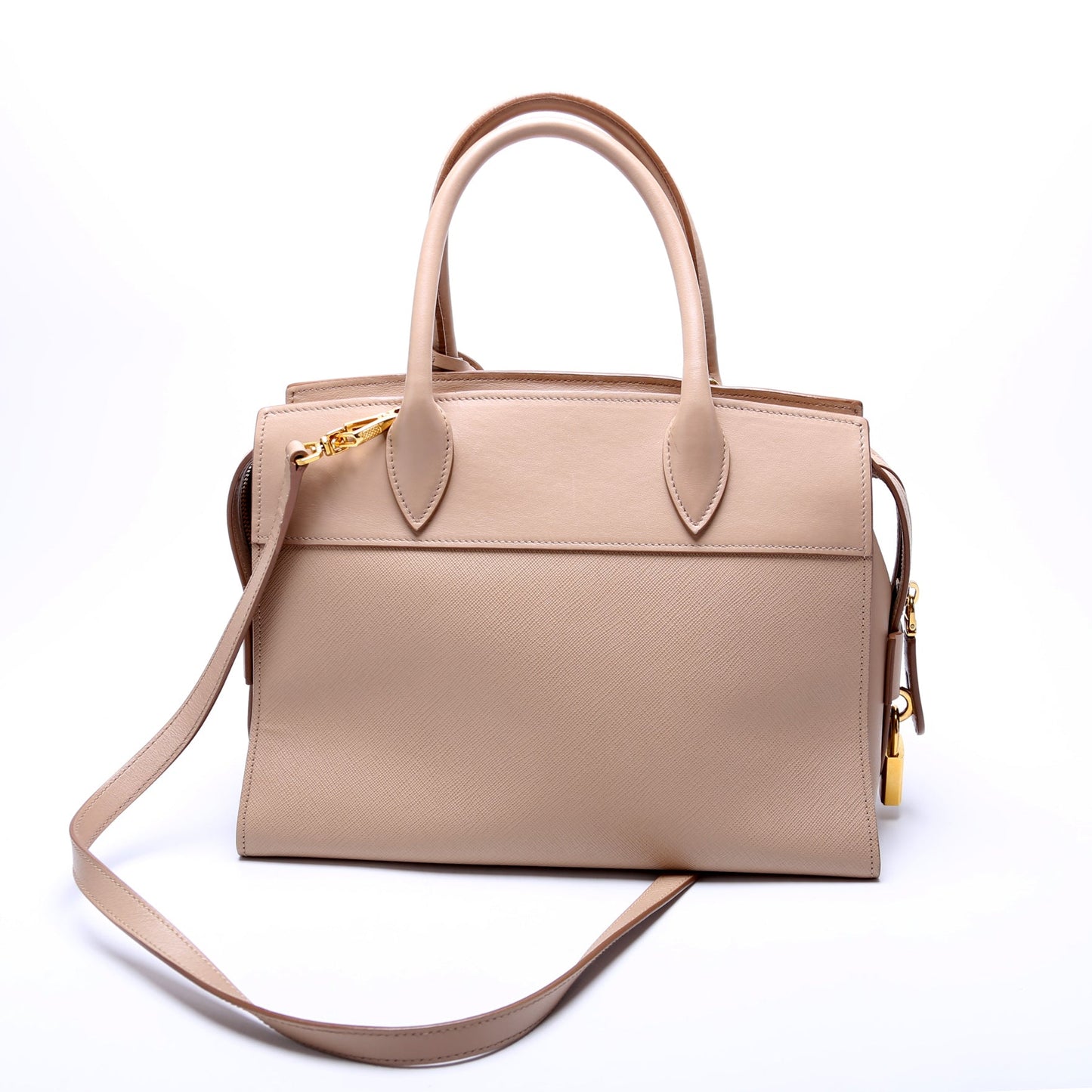 Prada Saffiano City Calfskin Esplanade Bag Medium Travel Bag
