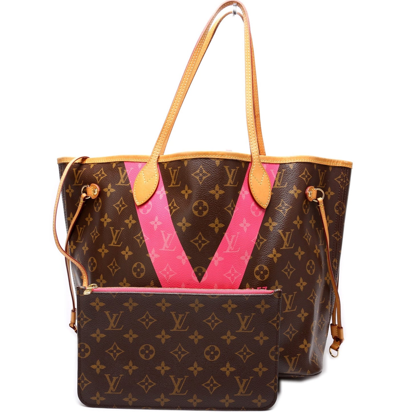 Louis Vuitton Neverfull MM W V Monogram Wallet Case