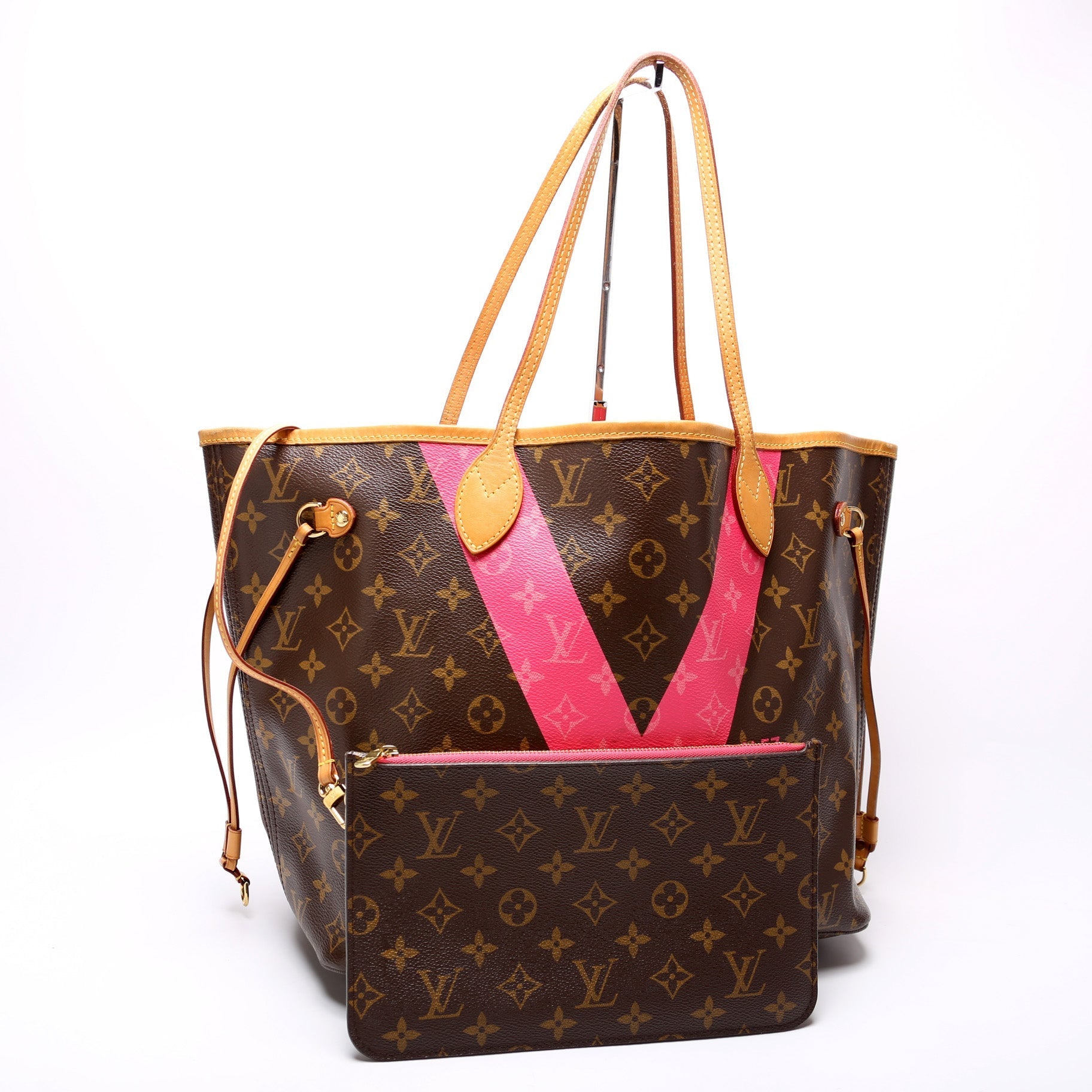 Louis Vuitton Neverfull MM W V Monogram Wallet Case