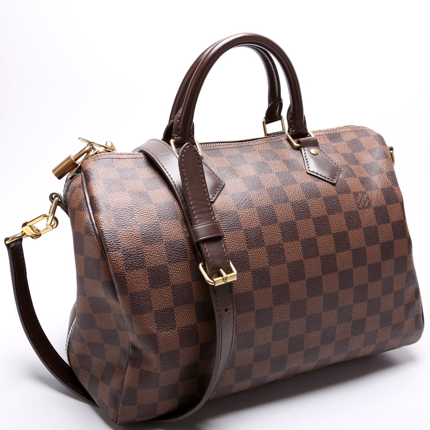 Louis Vuitton Speedy 30 Bandouliere Ebene Damier Handbag Ebene 19