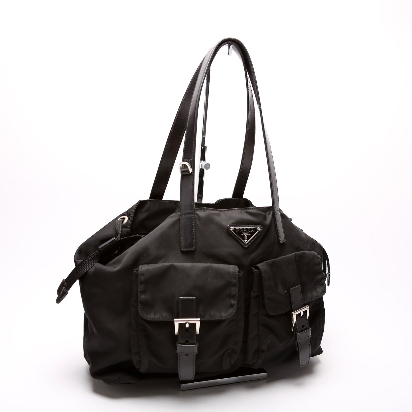 Prada Tessuto Side Cinch Tote Bag Nylon